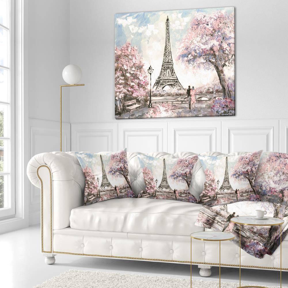 Designart CU15366-16-16 16-in x 16-in Pink Indoor Decorative Pillow