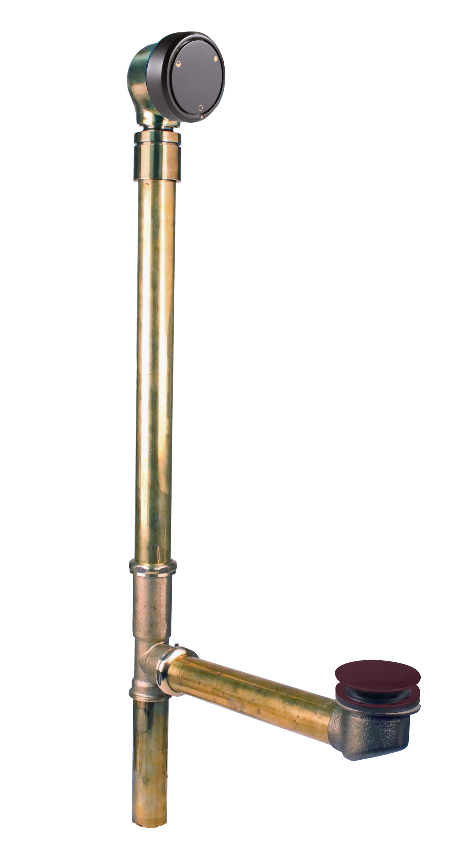 WESTBRASS 7931817BJCHM-12 Bath Waste and Overflow Patented Deep Soak-closing, Brass Ball Joint, Ada Approved Tip-toe Drain In Oil Rubbed Bronze