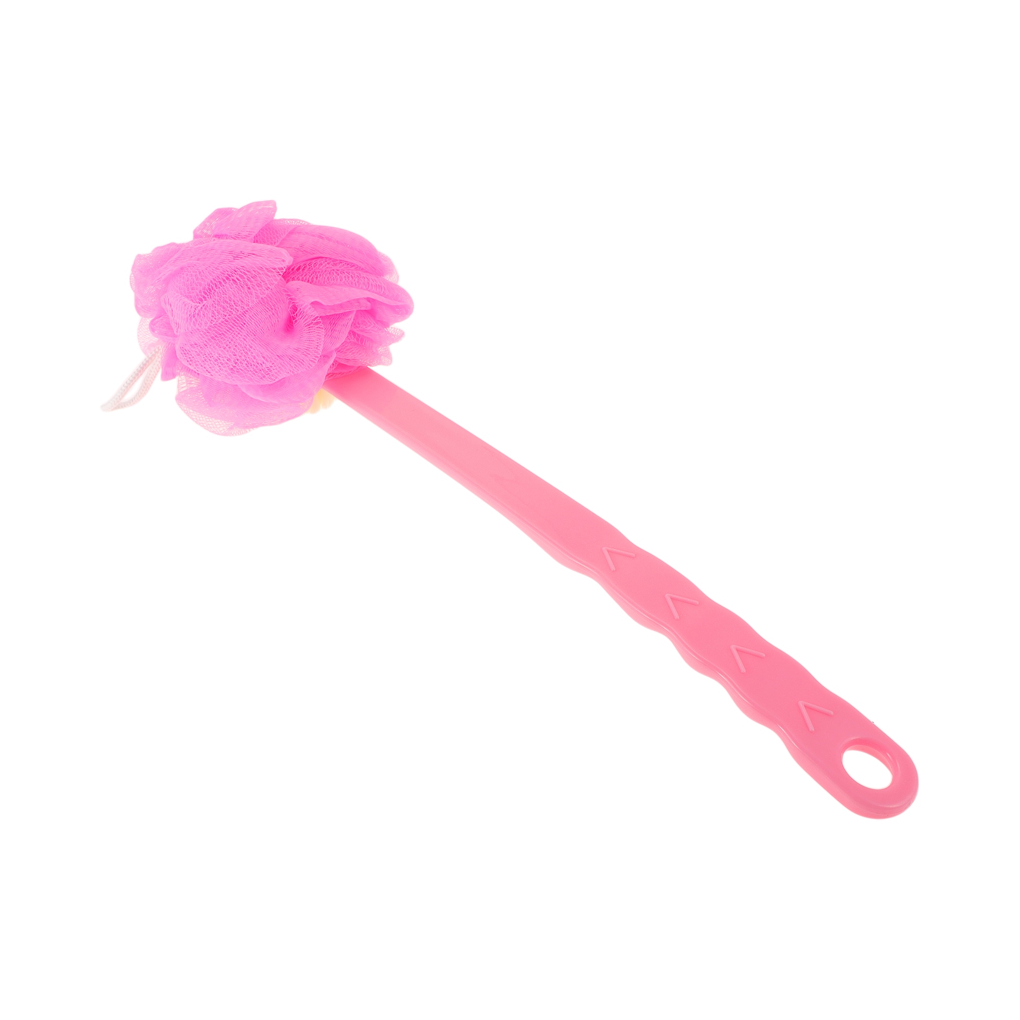 Unique Bargains - Double Sided Long Handle Bath Brush for Bath Pink 1pc