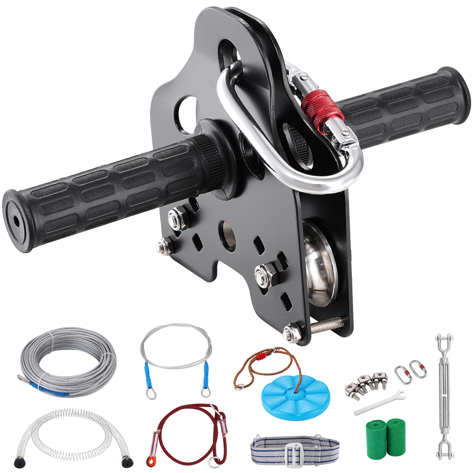 VEVOR YDS160FT250LB4JNEV0 160 Ft Zip Line Kit Steel 250lbs Rope Commercial/Residential Rope