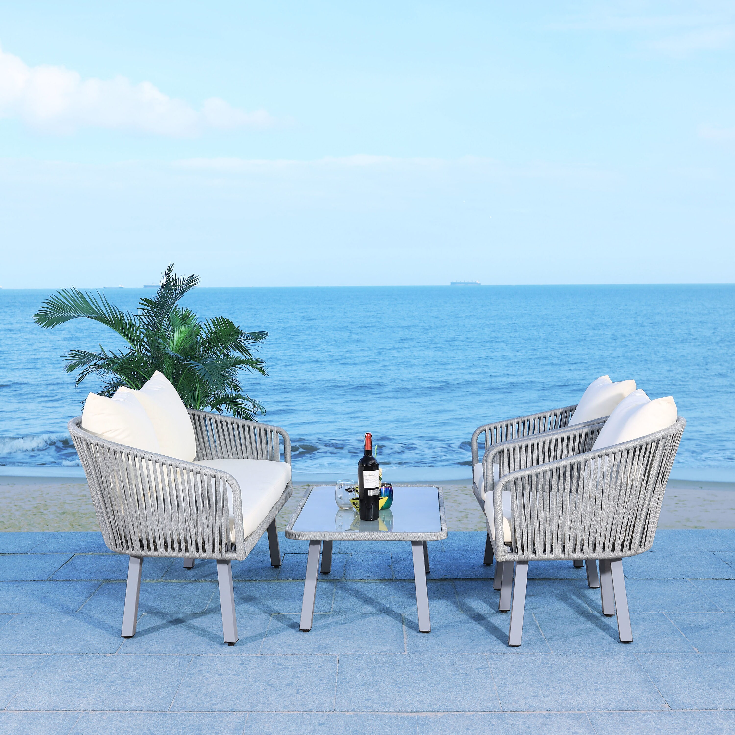Safavieh PAT7518A Patio-Conversation-Sets - View #3