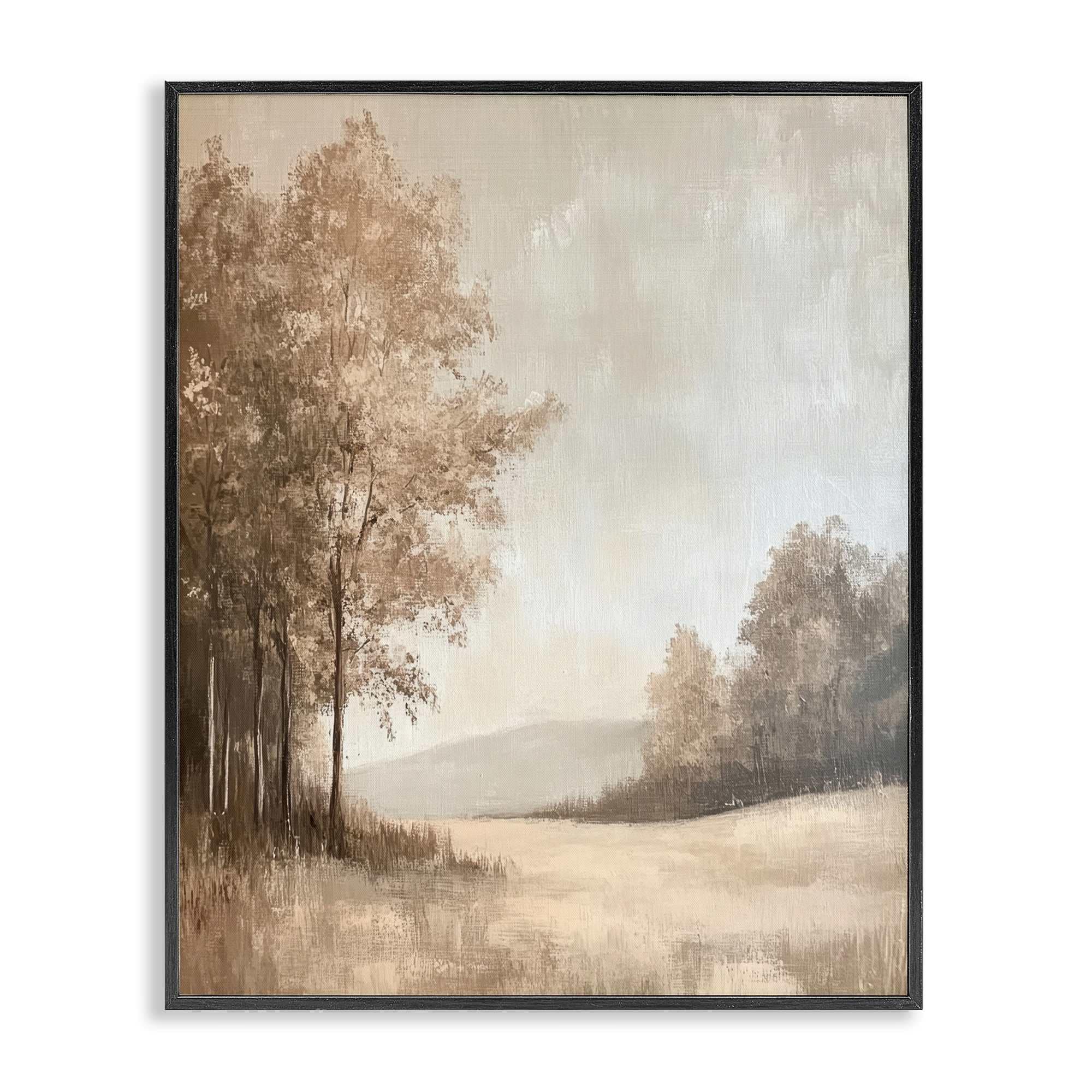 Stupell Industries BT-839-FR-24X30 Country Nature in Winter Black Framed Giclee Art By Petal Prints Design 24 x 30
