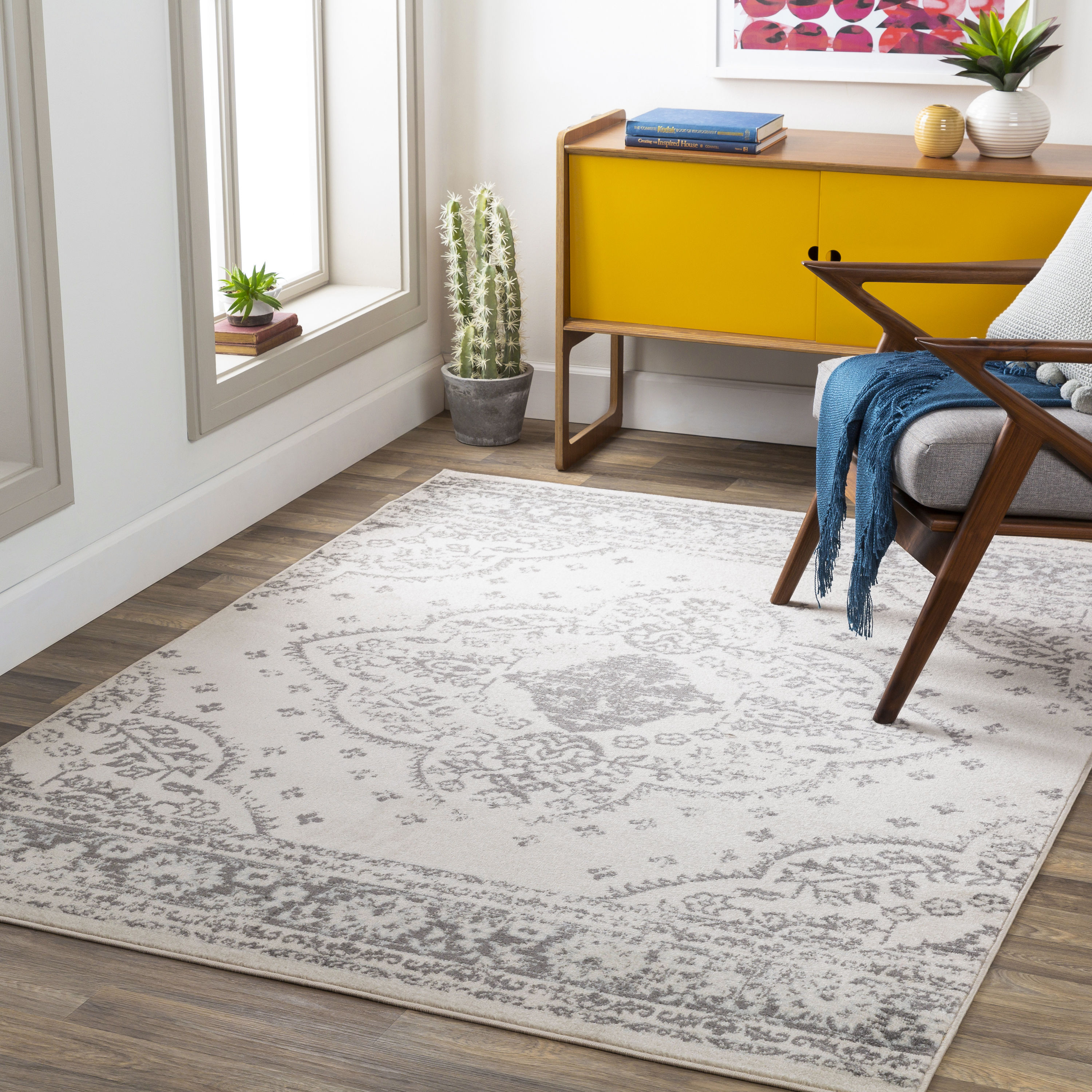 Surya CHE2331-710103 Chester 8 X 10 (ft) Charcoal Indoor Medallion Oriental Area Rug