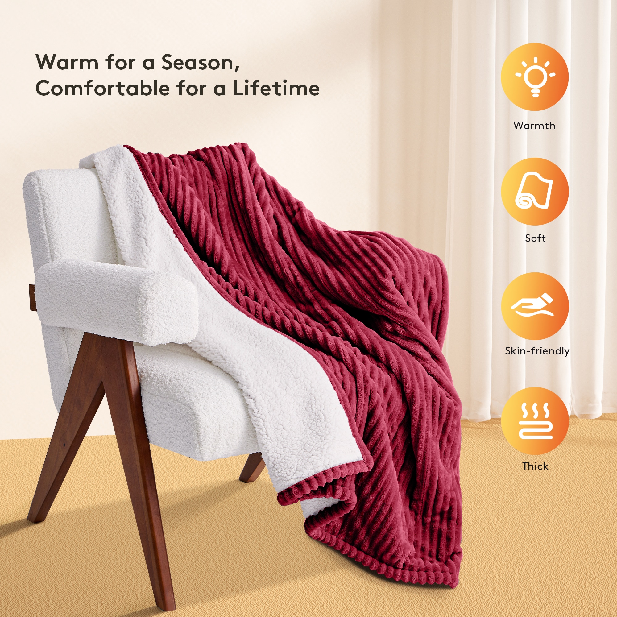 JEAREY JE-FLR+YGR-CA Blankets-And-Throws - View #2