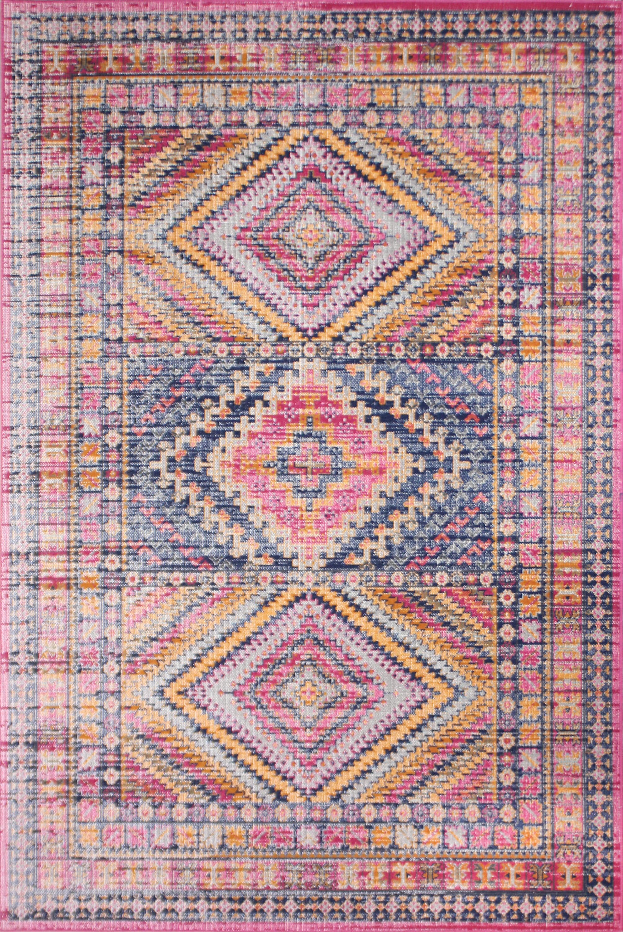 Bashian 649652261164 9 X 12 (ft) Fuchsia Indoor Floral/Botanical Farmhouse/Cottage Area Rug