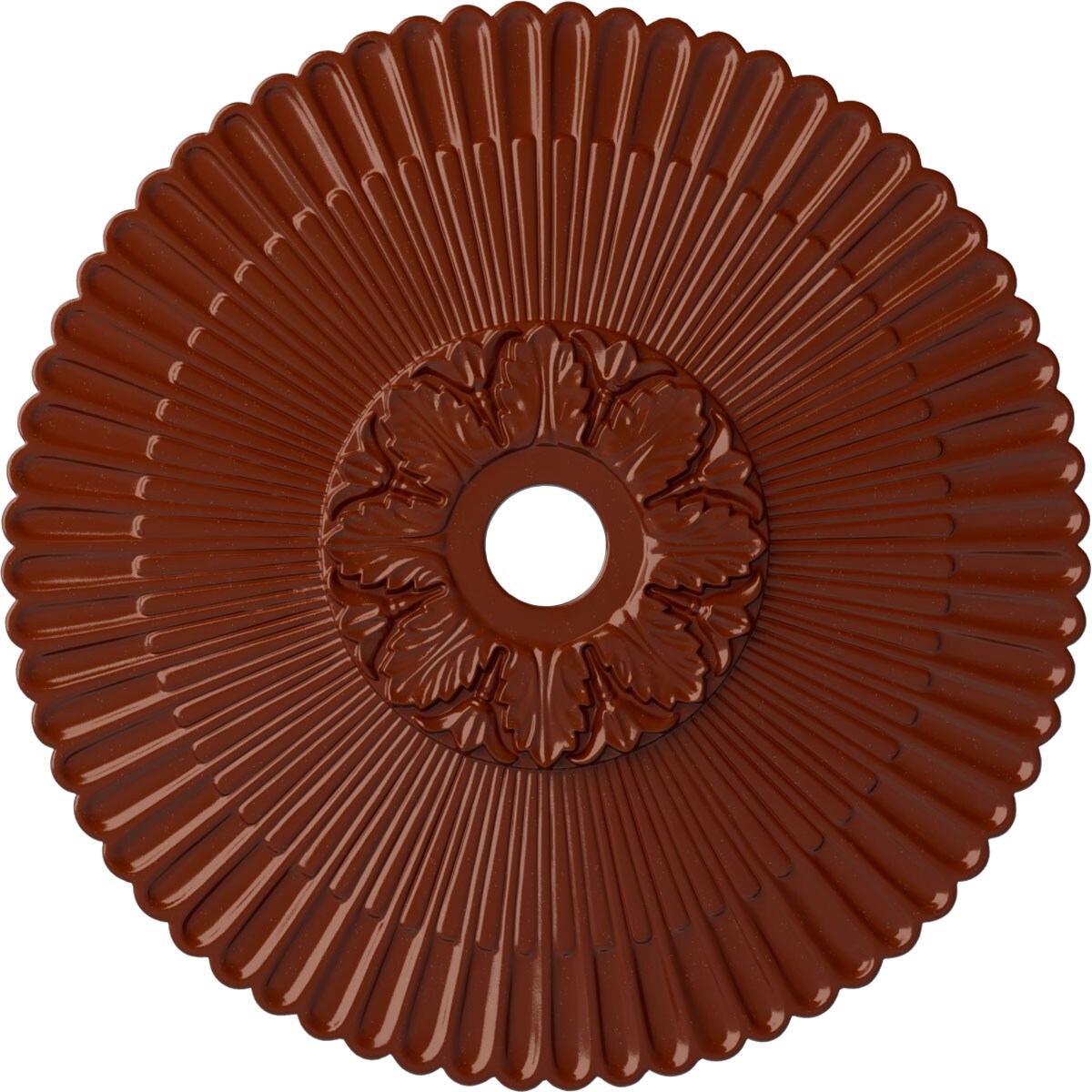 Ekena Millwork CM36MEFIF Melonie 36.25-in W x 36.25-in L Painted Firebrick Polyurethane Whole Ceiling Medallion