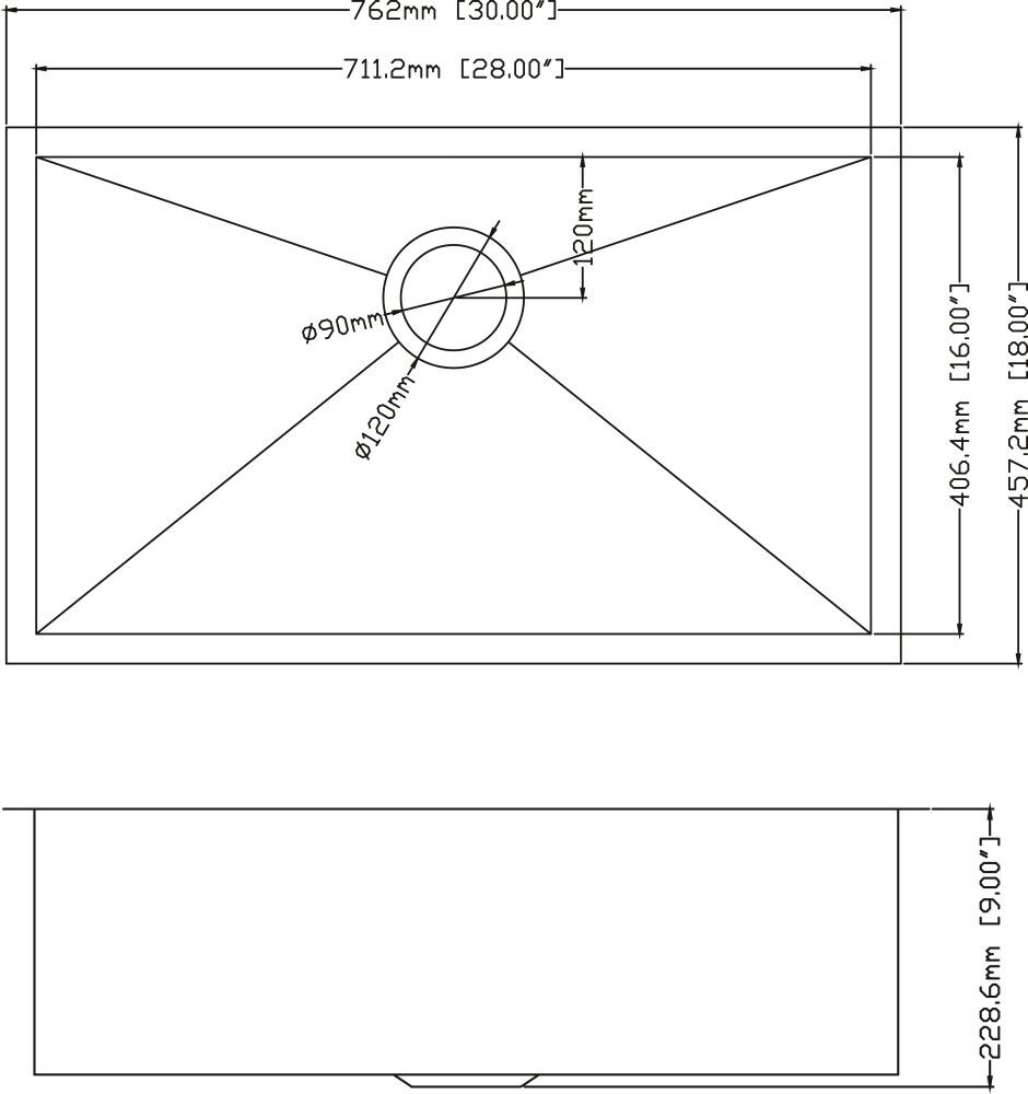 CASAINC Undermount 30 In X 18 In Stainless Steel Single Bowl Kitchen   42097600 