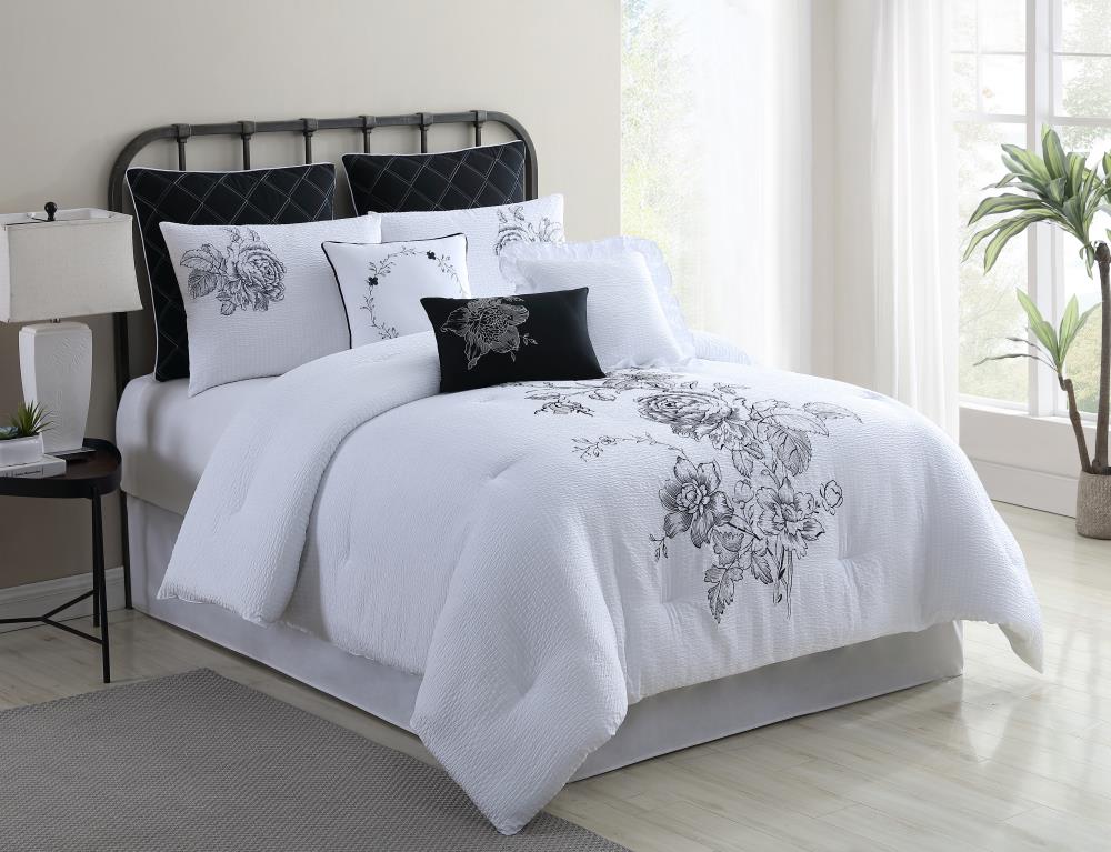 Hastings Home 811055CBS 3 Piece Floral Comforter Set - K