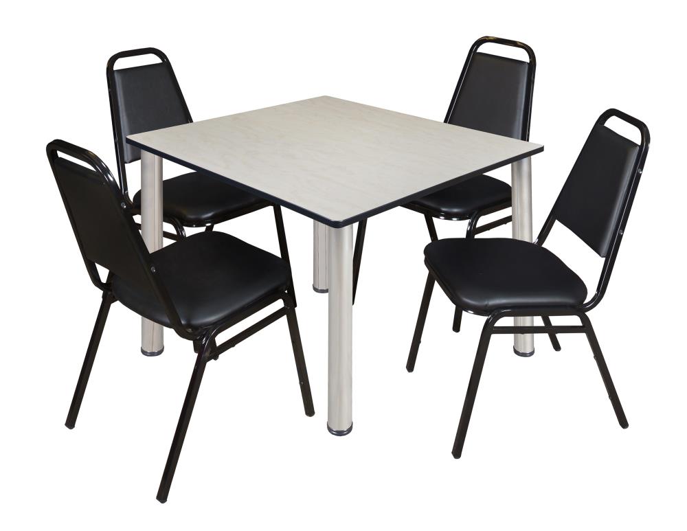 Regency TB4848PLBPCM29BK Breakroom Off-white 4-Person Training Table (48-in W x 29-in H)
