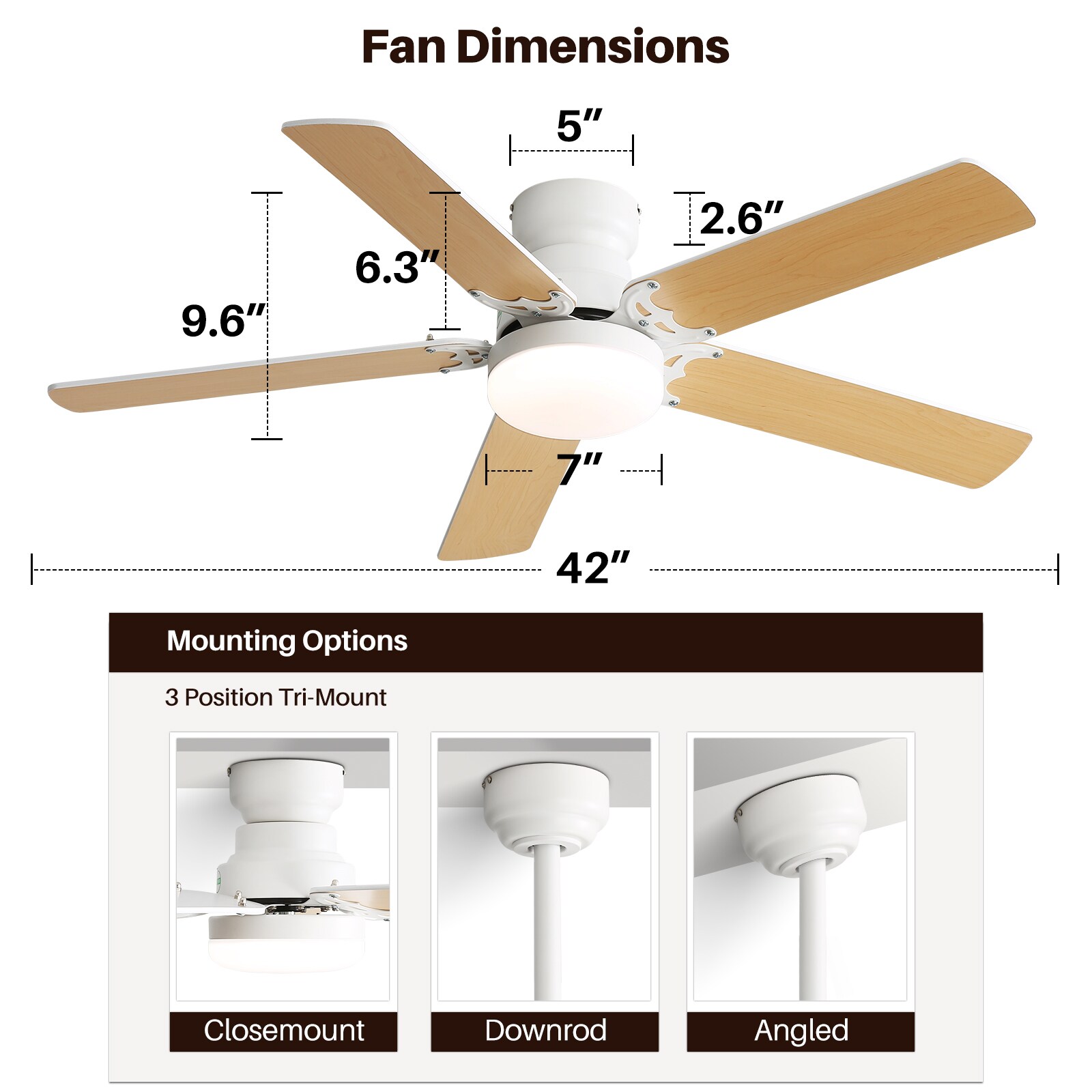 Clihome CL-KB00086 Ceiling-Fans - View #3