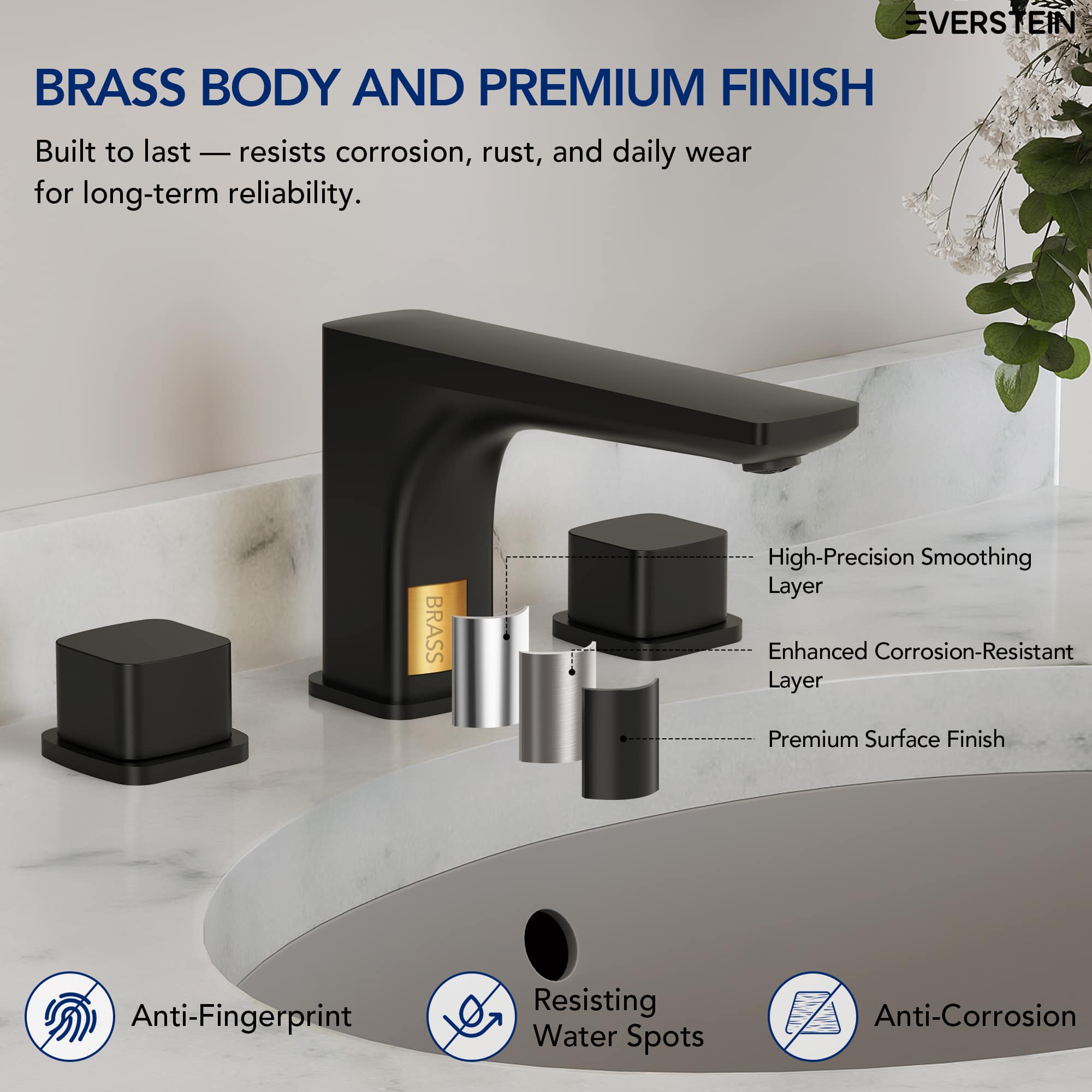 EVERSTEIN SFS-1316B-BK Lavatory-Faucets - View #6
