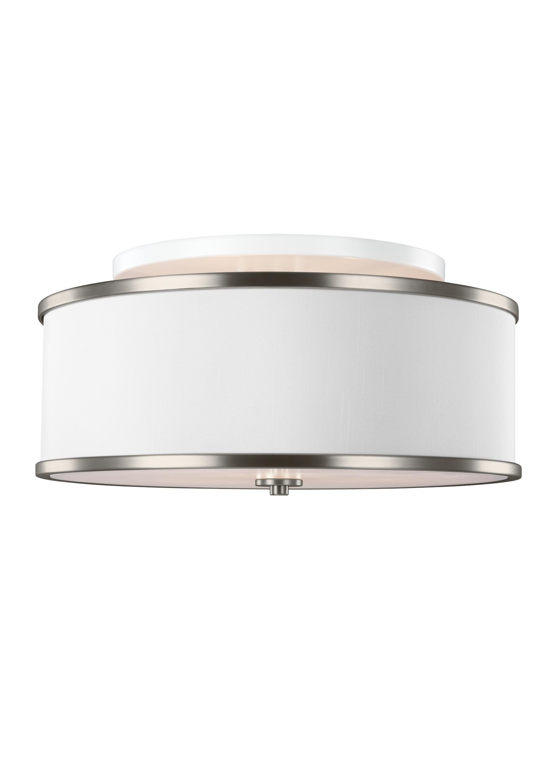Generation Lighting SF339SN Lennon 1 -Light 20-in Satin Nickel Semi Flush Mount Light