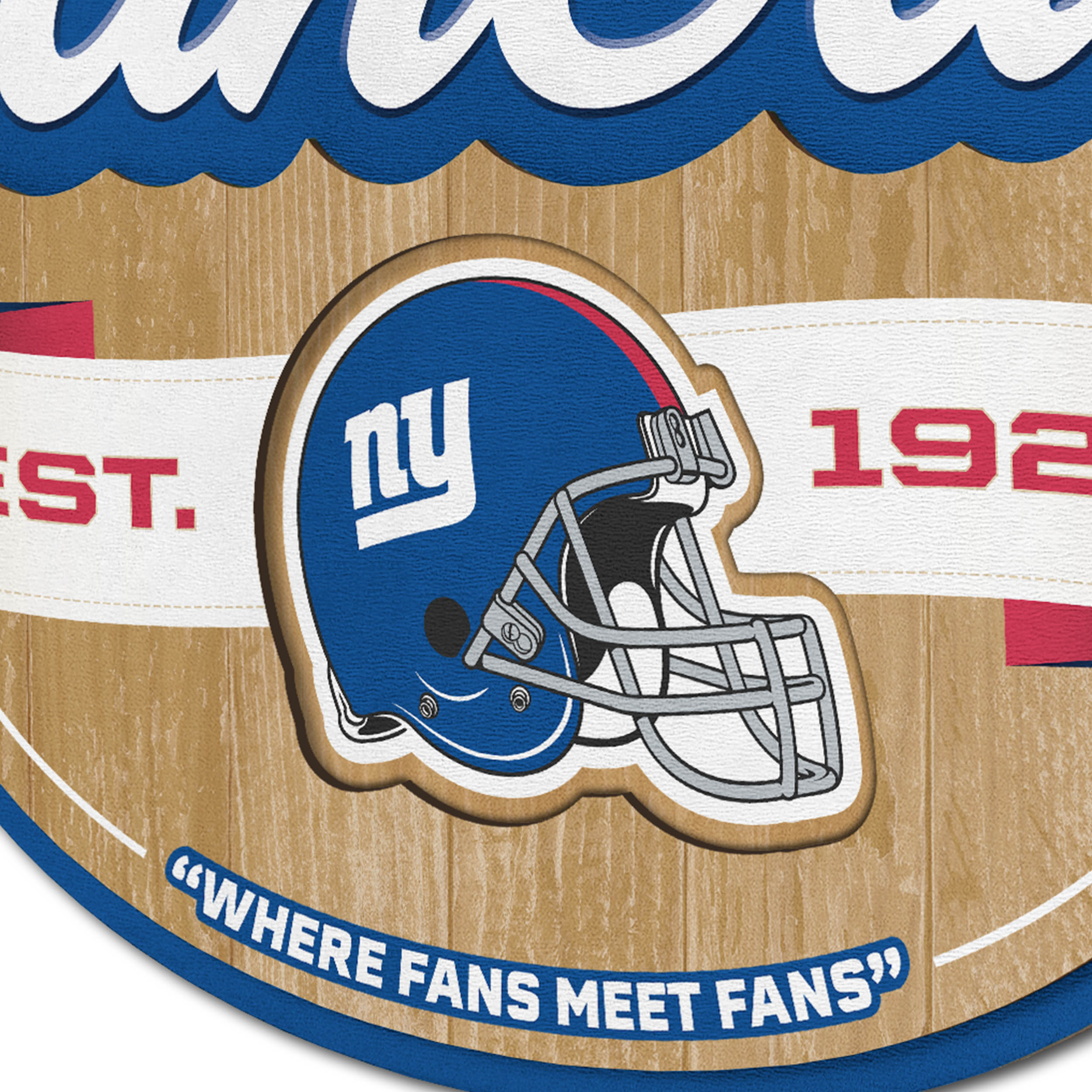 NFL New York Giants Football Cards Wall Hanging With Frame 