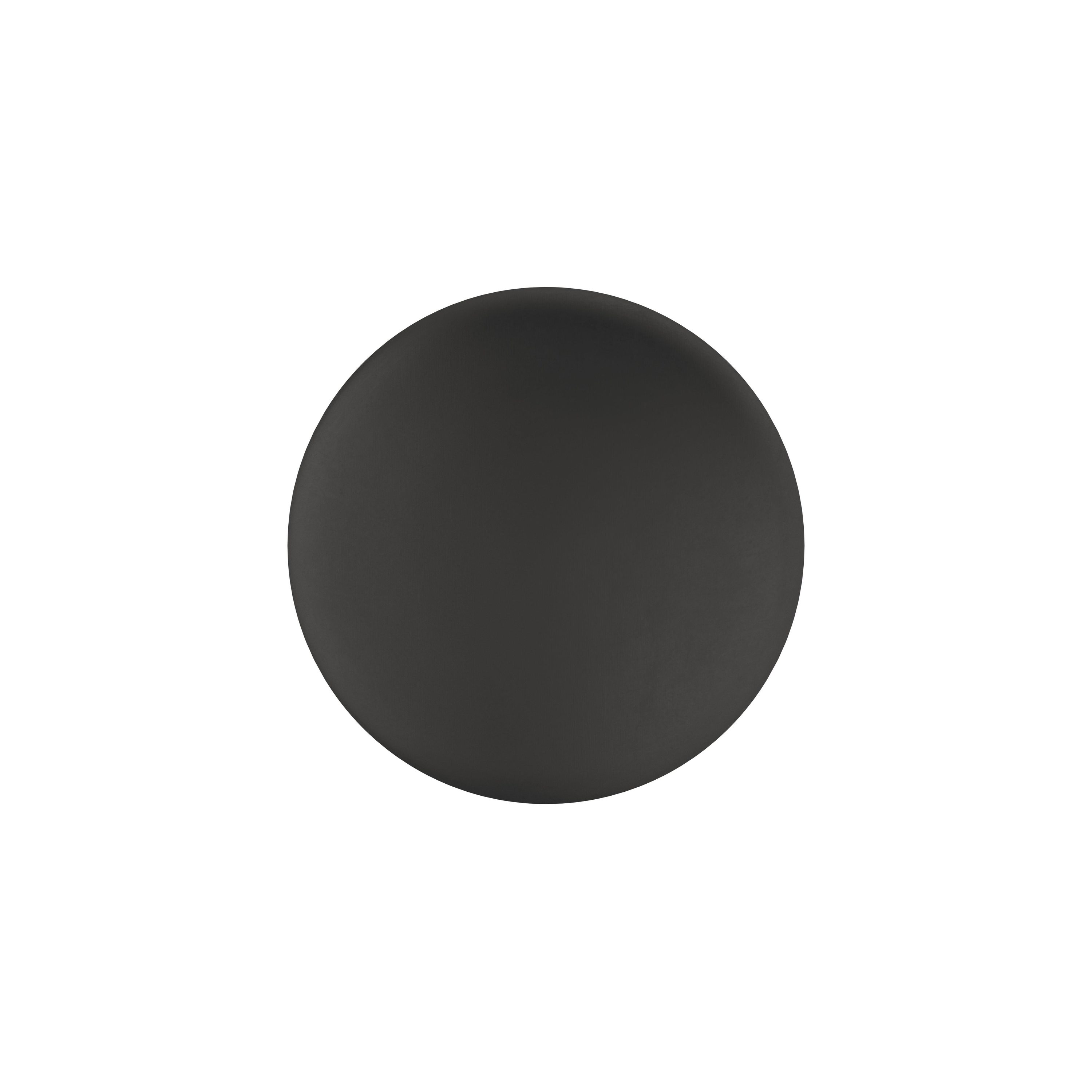 Matte Black Round Cabinet Knob with Mounting Hardware
