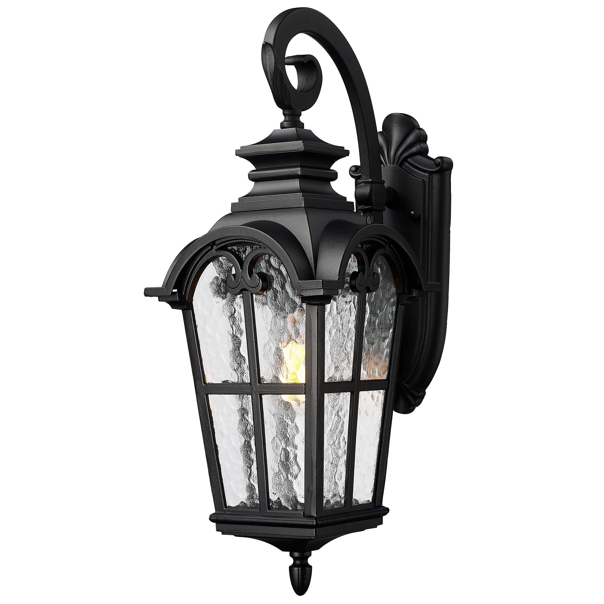 LTMATE LSWE215BM BK JAZAVA 1 -Light 24.9-in H Matte Black Hardwired Outdoor Wall Light