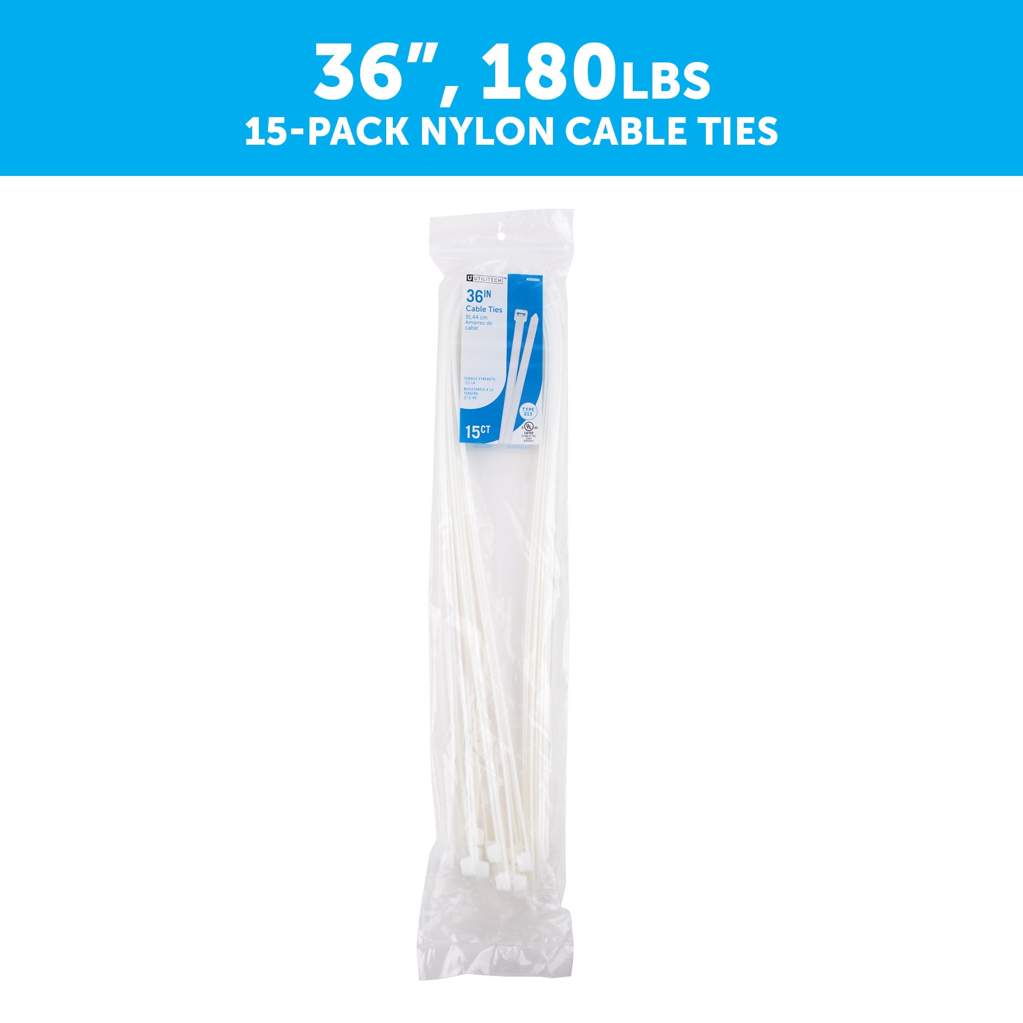 Utilitech 1-in Nylon Zip Tie Mounts Off-white (10-Pack) in the Cable Zip  Ties department at