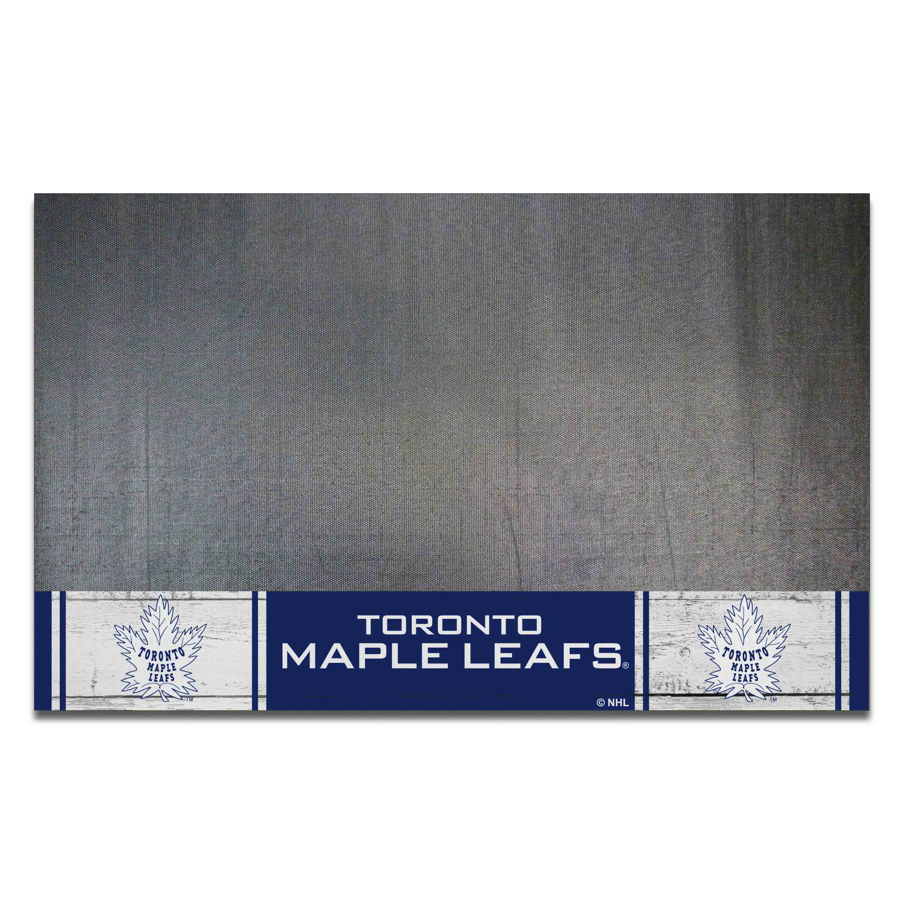 FANMATS 35590 Toronto Maple Leafs Black Vinyl Rectangular Grill Mat