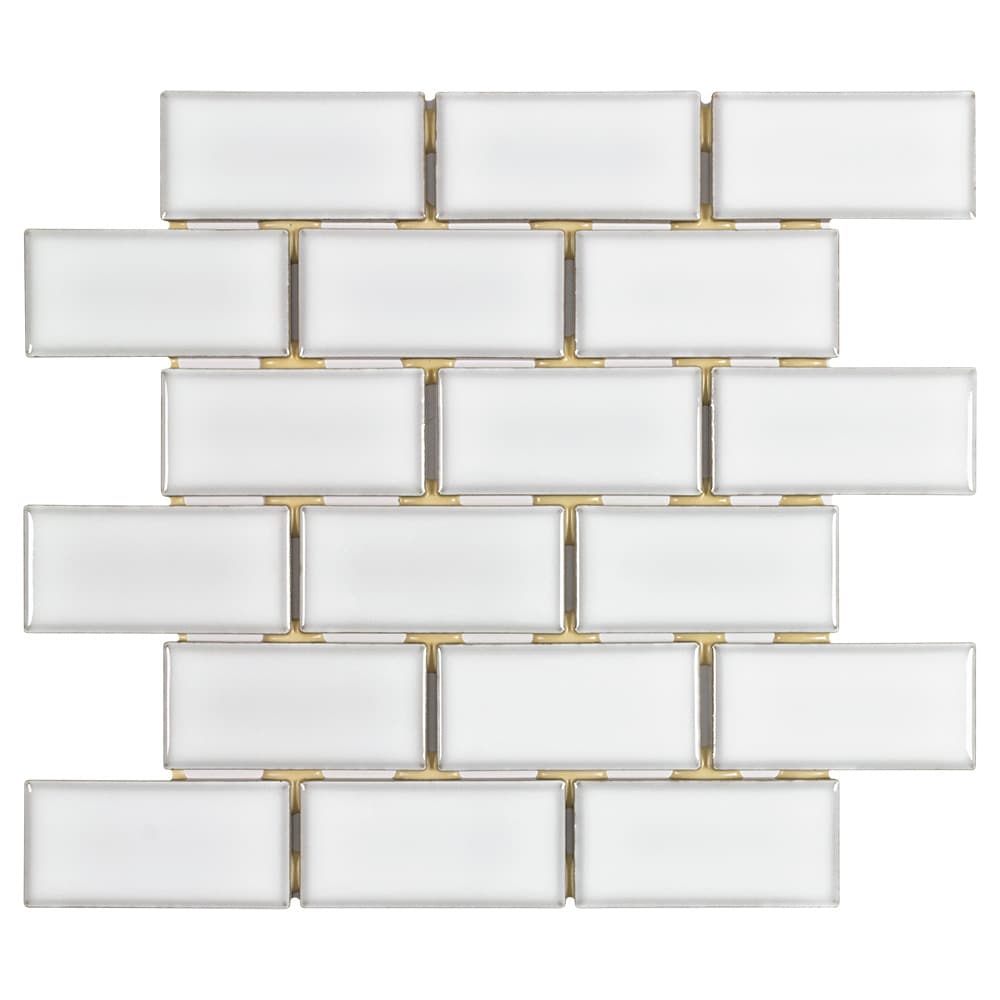 Boutique Ceramic Vintage White 12-in x 12-in Glossy Porcelain Subway Wall  Tile in the Tile department at Lowes.com