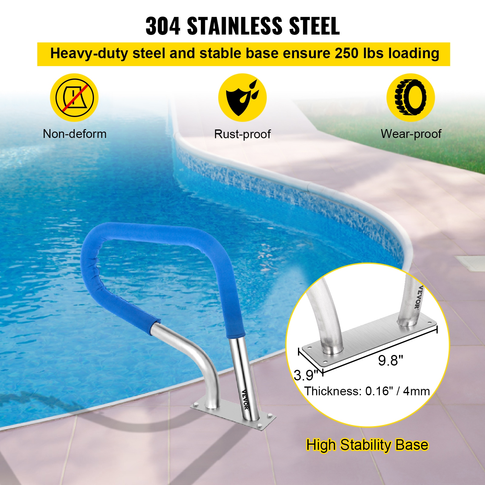 VEVOR BXGYCFS3W32X23YC1V0 Above-Ground-Pool-Lad-Steps - View #5