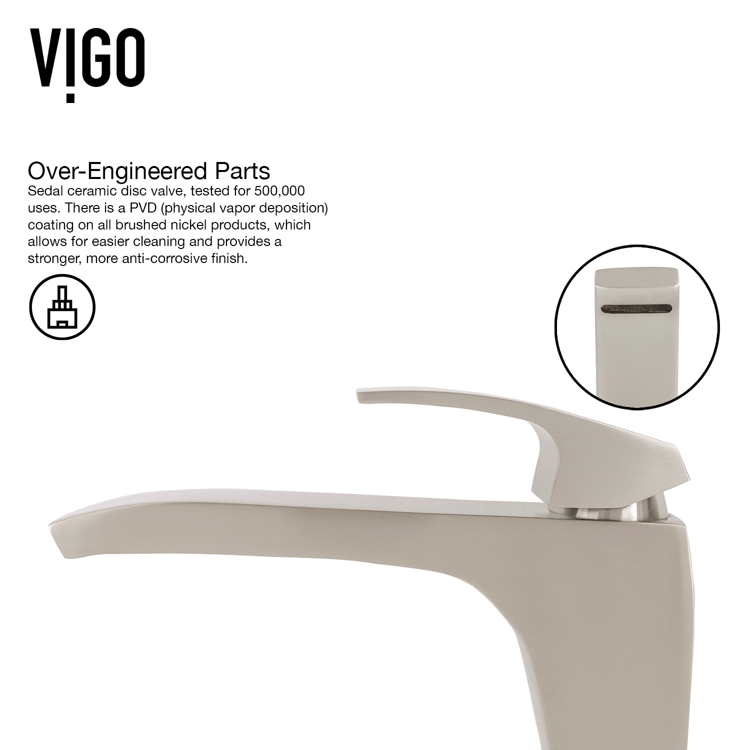 Vigo Blackstonian Brushed Nickel 1 Handle Vessel Watersense Bathroom Sink Faucet At 7543