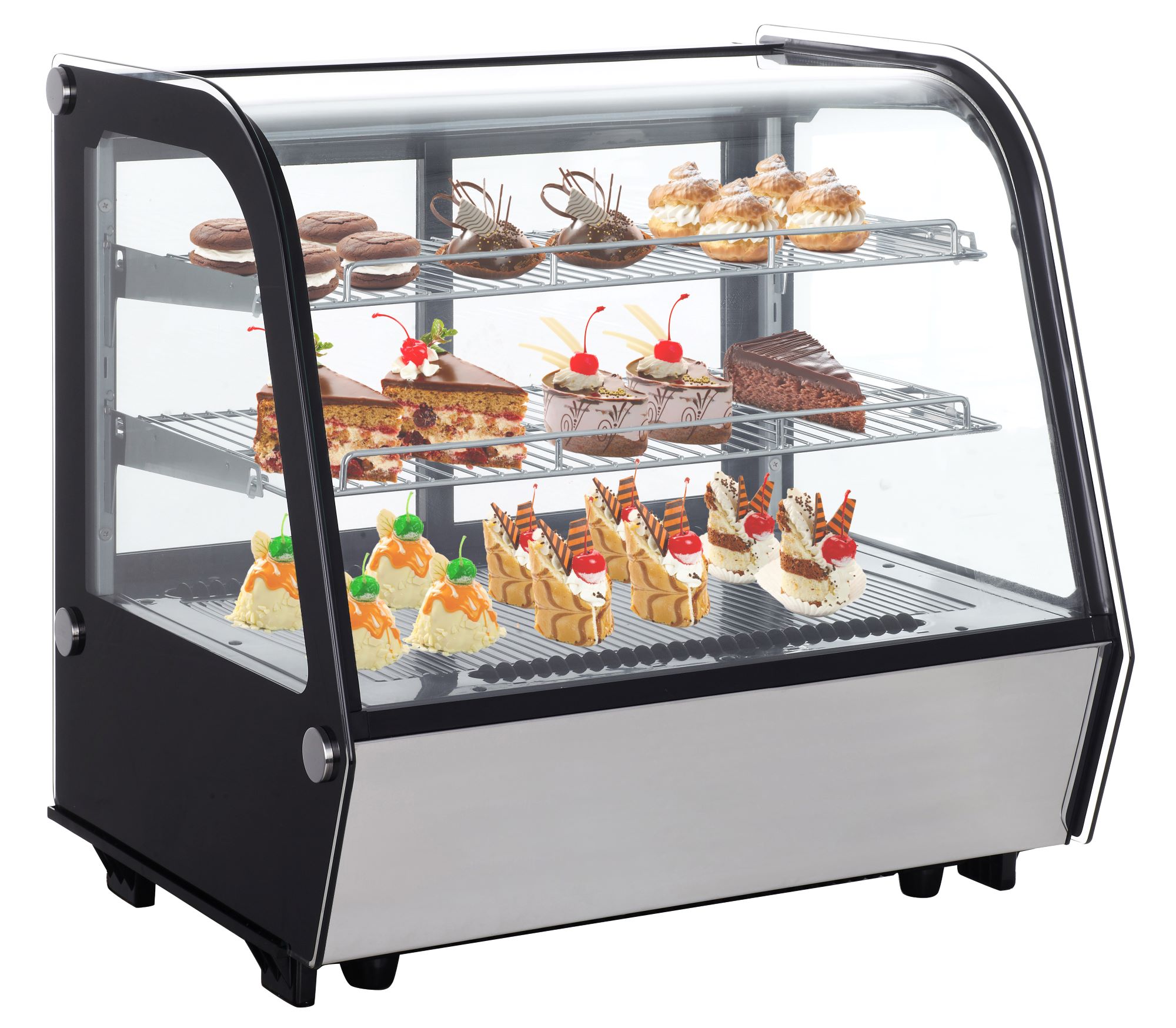 Premium Levella PCRN427DR 4.2-cu ft Commercial Refrigerators 2 Glass -Door Merchandiser ( Silver )