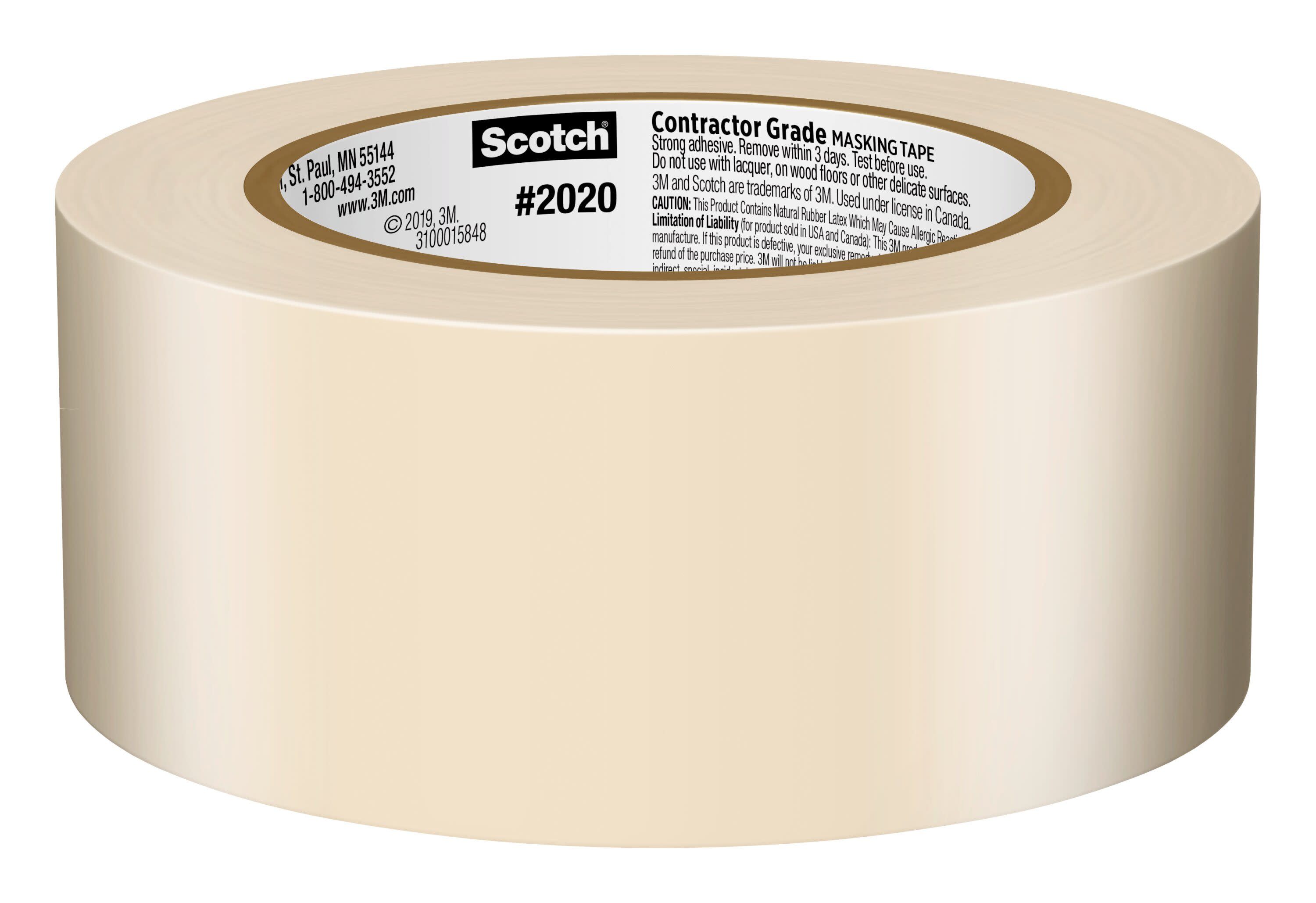 Scotch 2020 Contractor Grade 1.88-in x 60 Yard(s) Masking Tape in the Masking  Tape department at