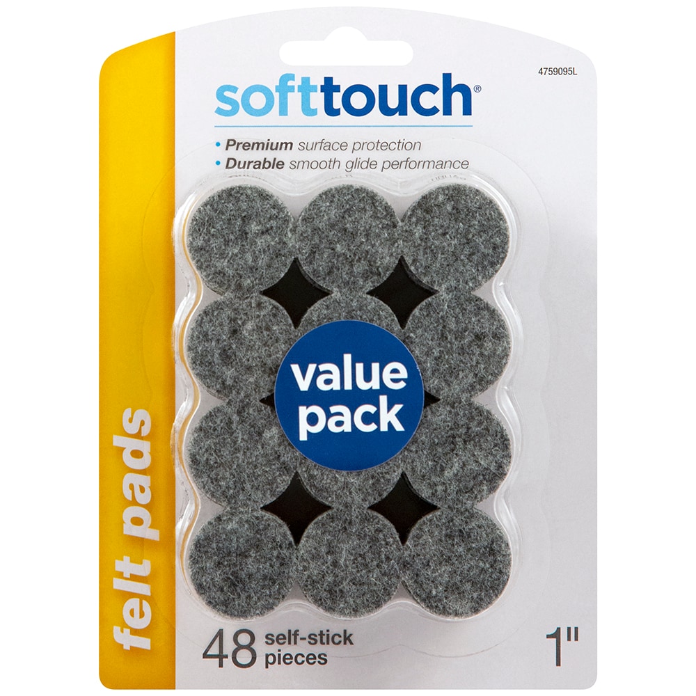 Soft Touch Self-Stick Felt Pad, Oatmeal - 16 pieces