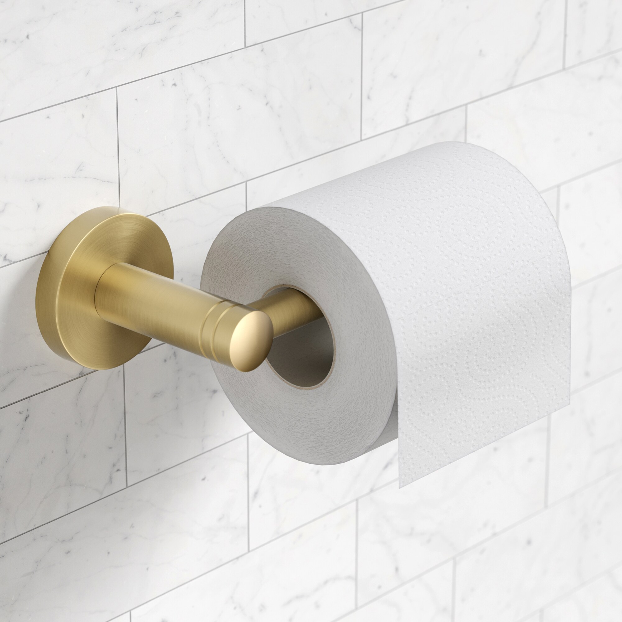 Polished Gold Wall Mount Bathroom Toilet Paper Holder Roll Tissue