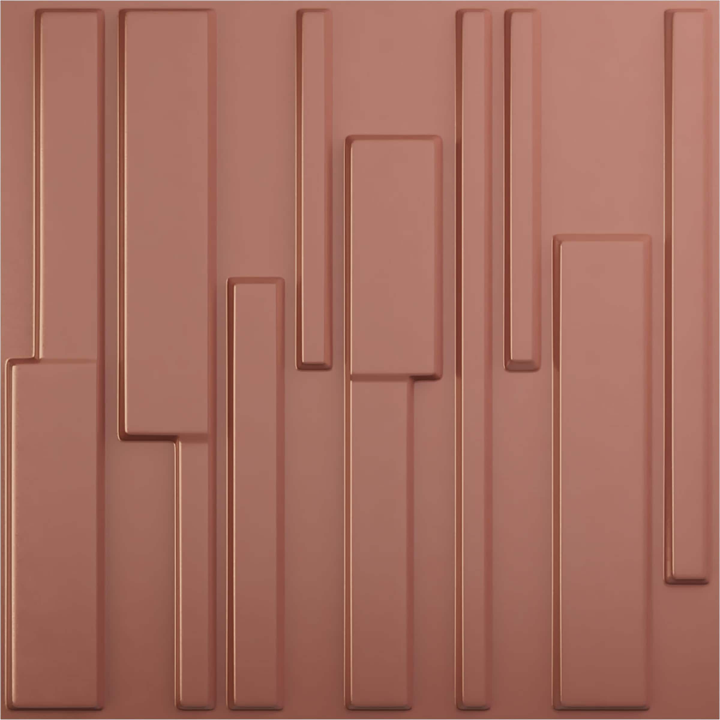 Ekena Millwork WP20X20WGFCP 19-5/8-in x 19-5/8-in Embossed Paintable/Stainable Pink PVC Wall Panel (