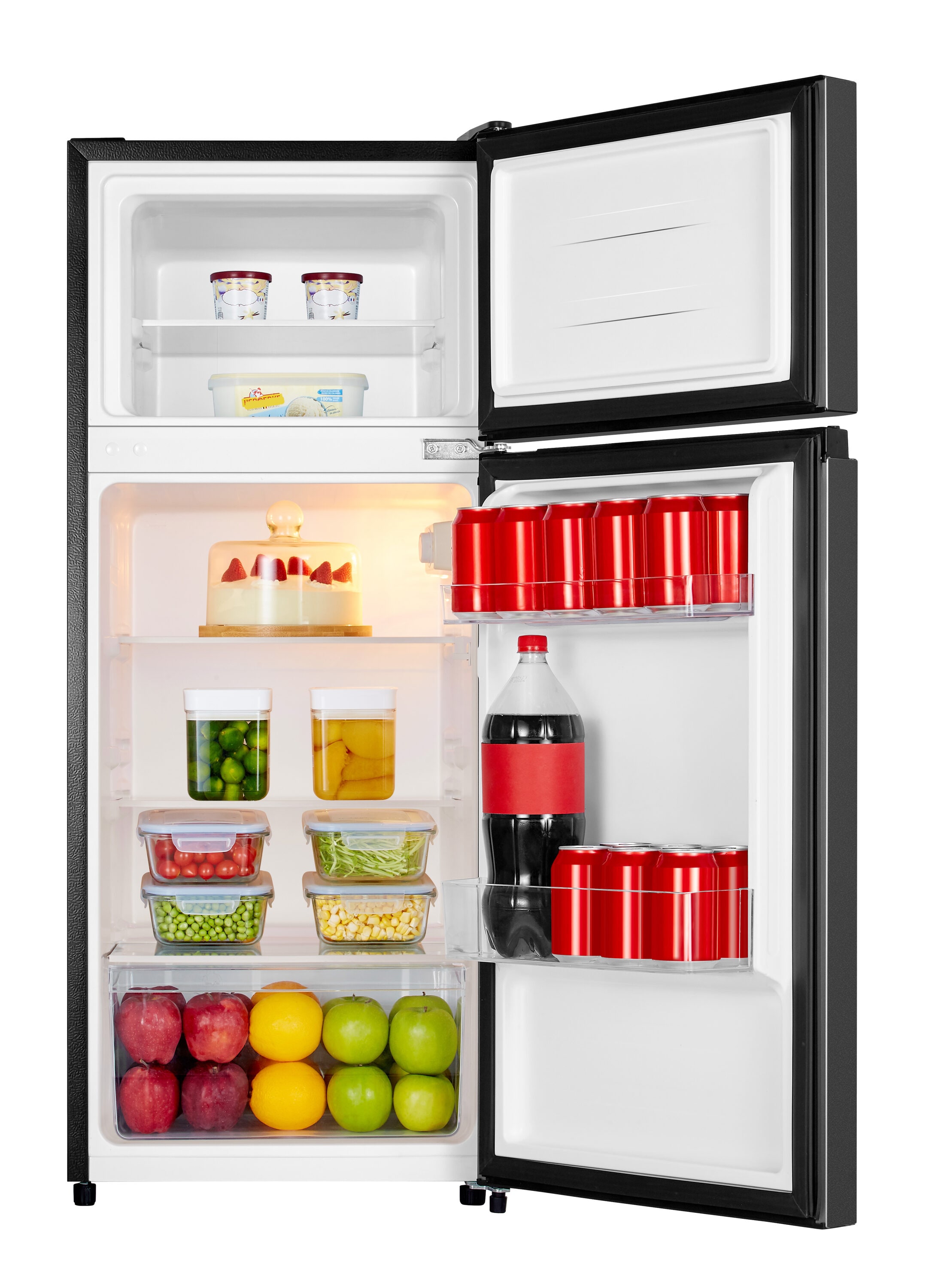 EUHOMY Mini Fridge with Freezer, 3.2 Cu.Ft Mini refrigerator fridge, 2 door  For