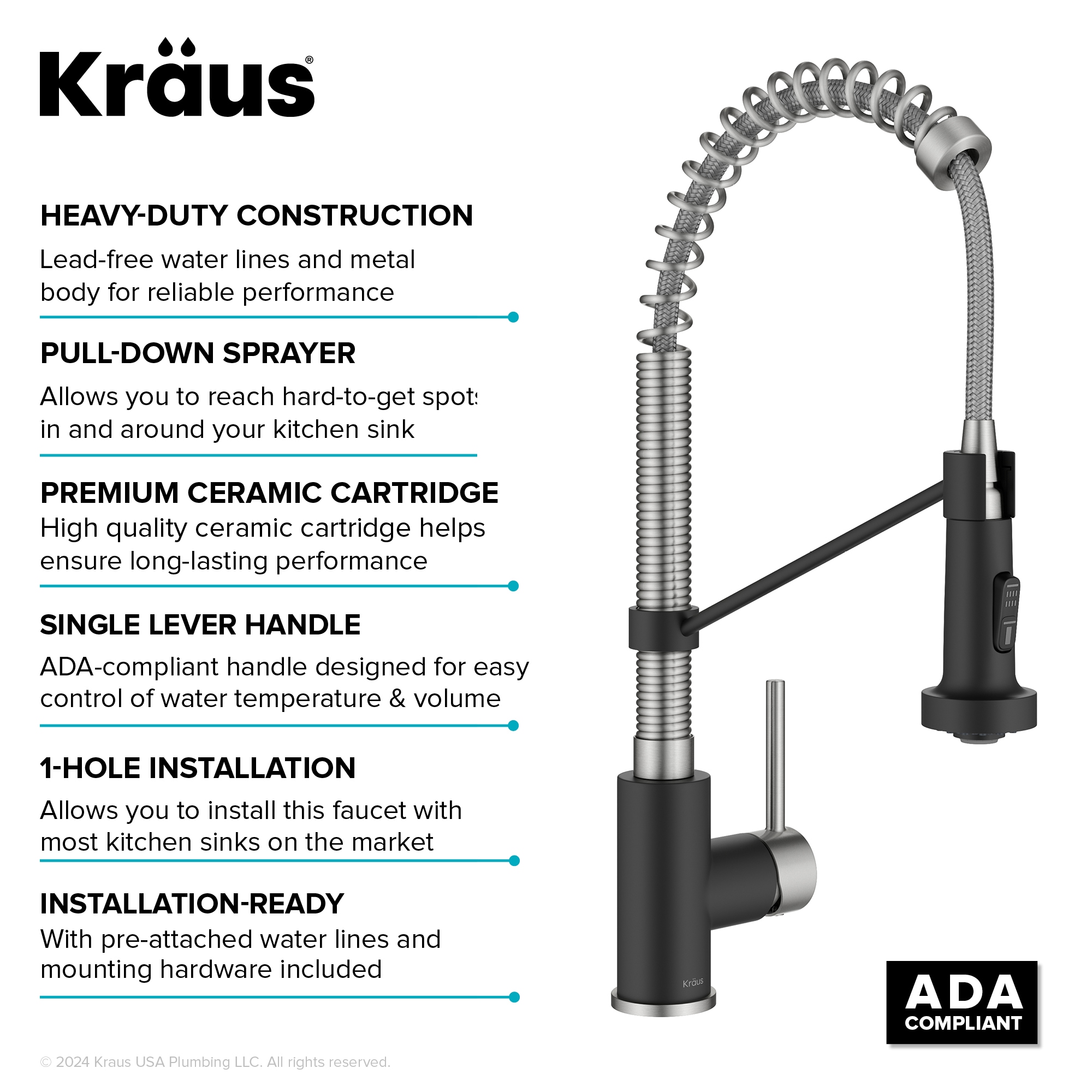 Kraus KPF-1610SSMB Kitchen-Faucets - View #14