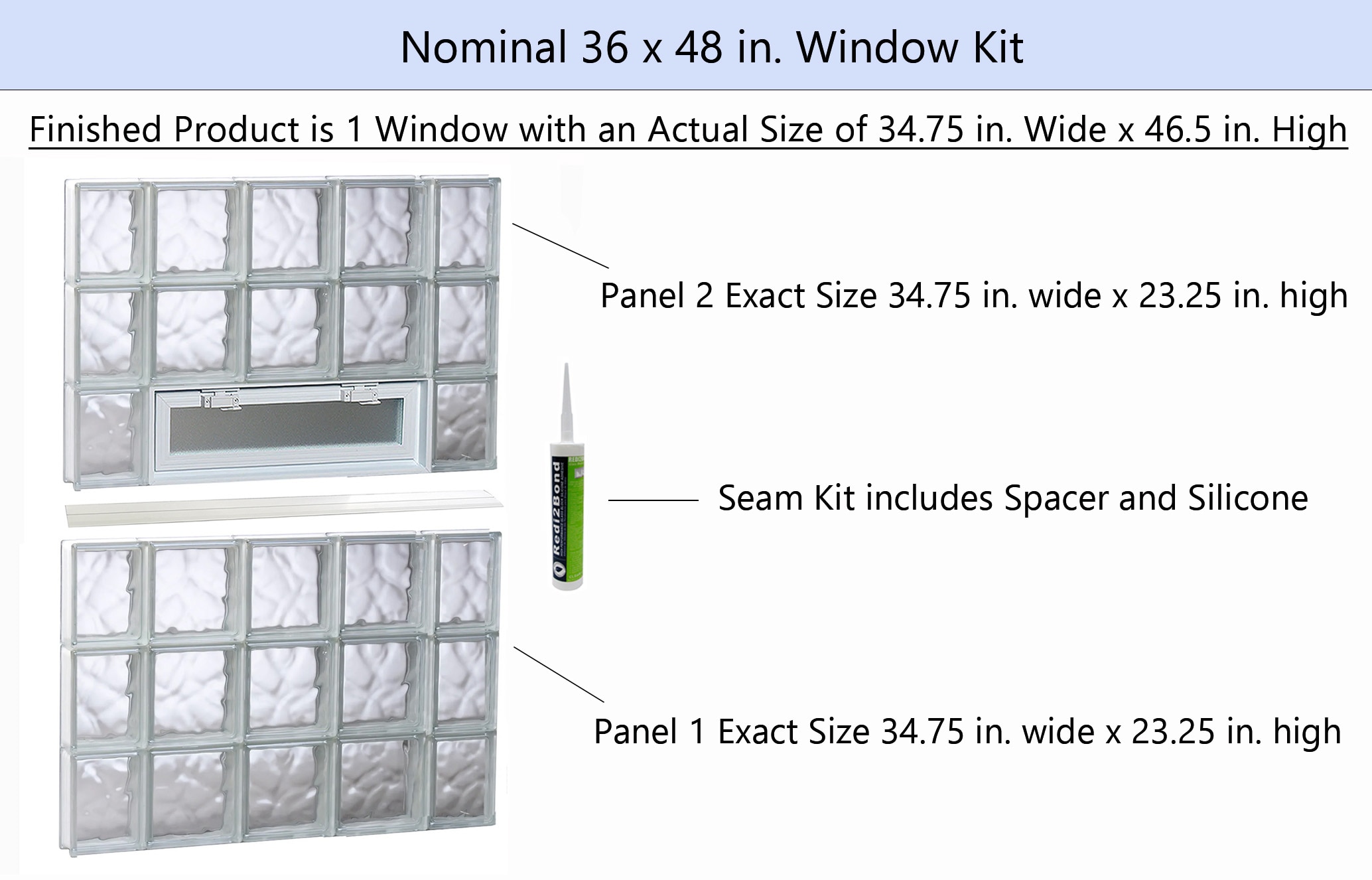 REDI2SET V3648DC Glass-Block-Windows - View #2