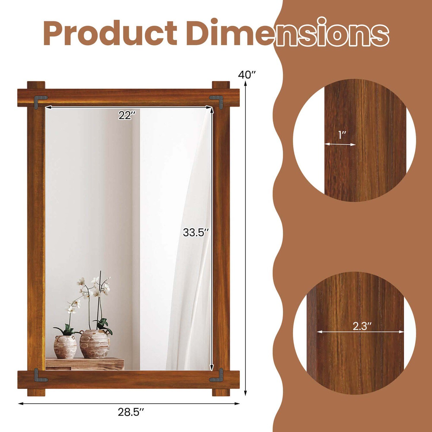 Costway CSHY003884 Decor-Mirrors - View #3