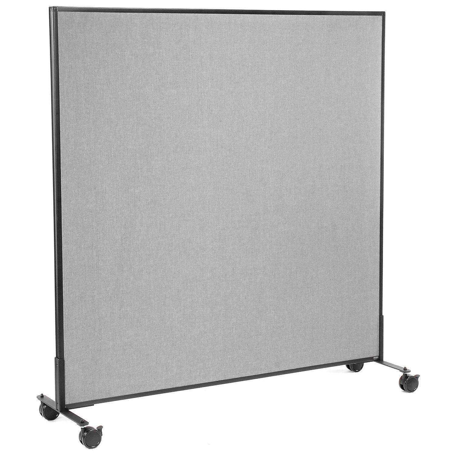 Global Industrial 694962MGY 60-14-inW x 63-inH Mobile Office Partition Panel Gray