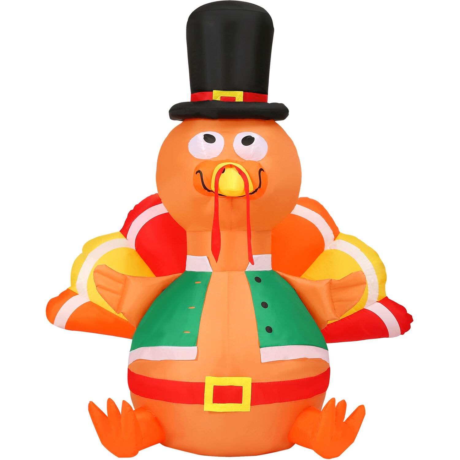 Fraser Hill Farm 6-ft Lighted Turkey Inflatable in the Outdoor Fall ...