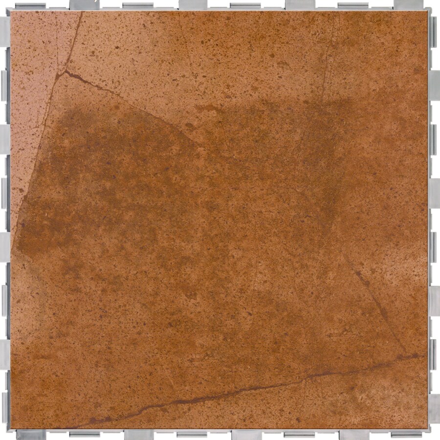 SnapStone 11-023-03-01 Interlocking Ferrous 18-in x 18-in Glazed Porcelain Tile (9-sq. ft/ Carton)