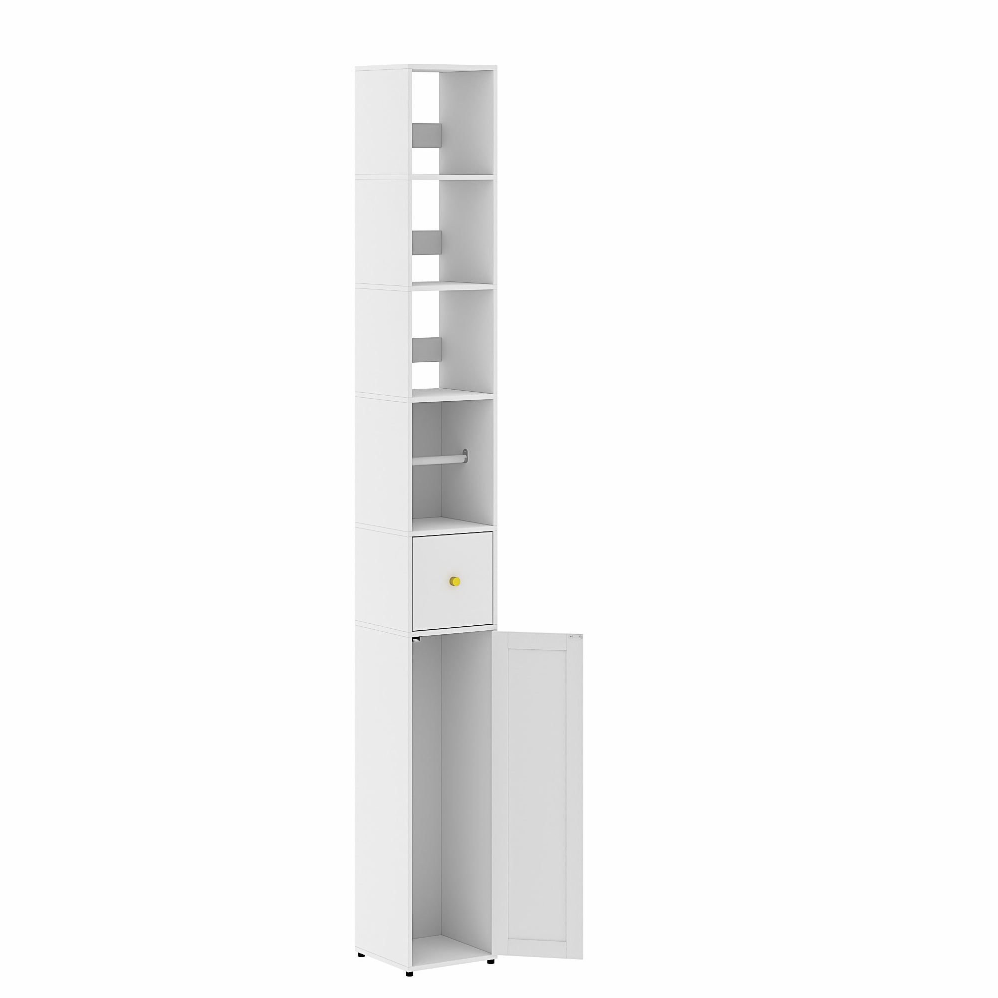 Vecelo LOE-BC13-WHT Linen-Cabinets - View #3