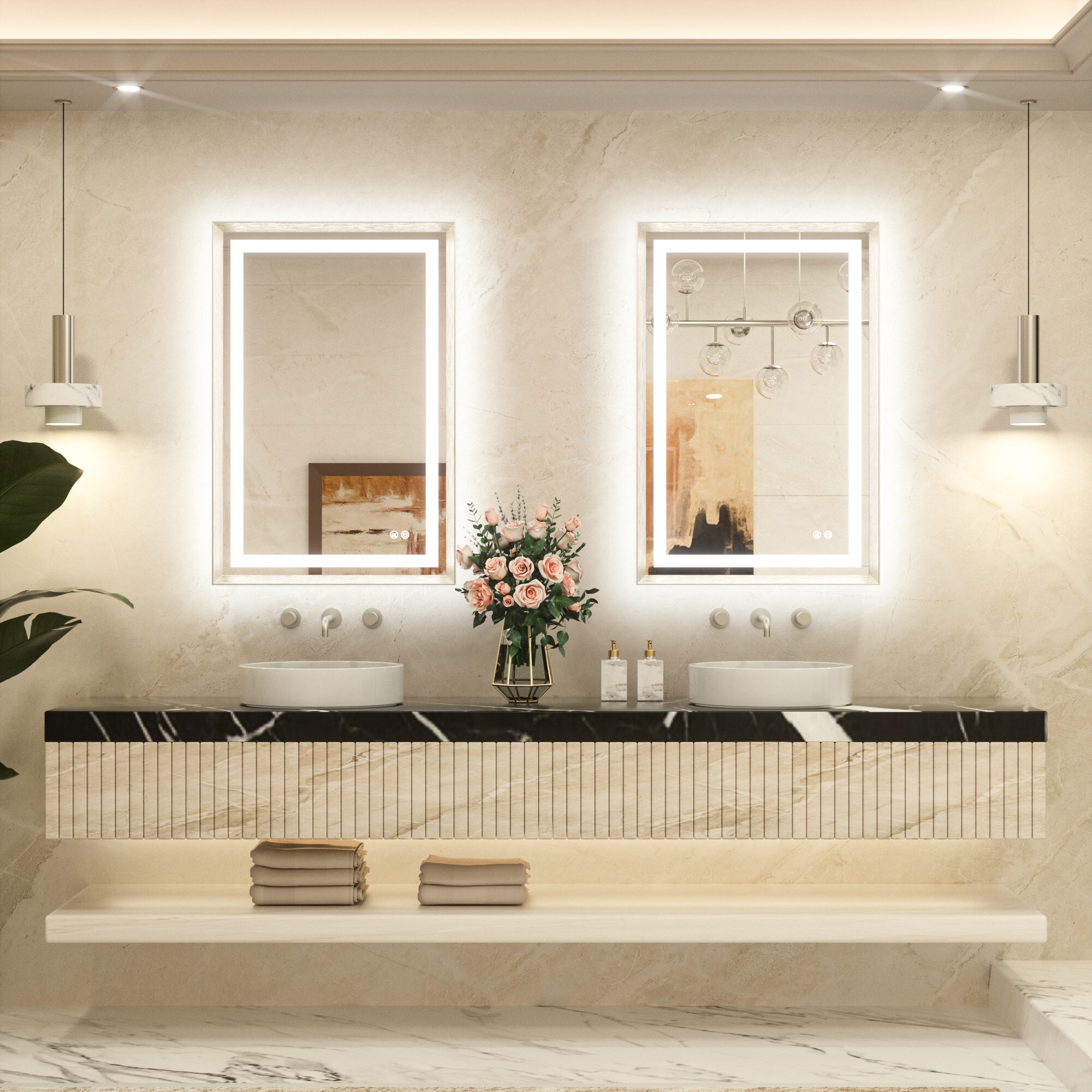 TETOTE LSC-TE-2436RN-B66 Framed-Bath-Mirrors - View #2
