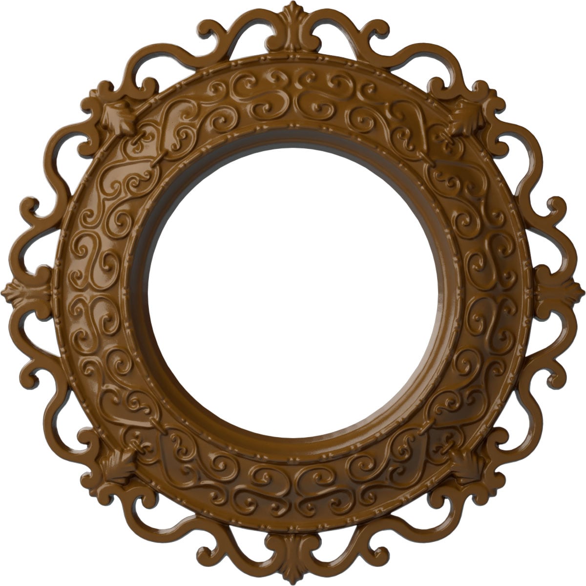 Ekena Millwork CM13ORSTF Orrington 13.25-in W x 13.25-in L Painted Smokey Topaz Polyurethane Whole Ceiling Medallion