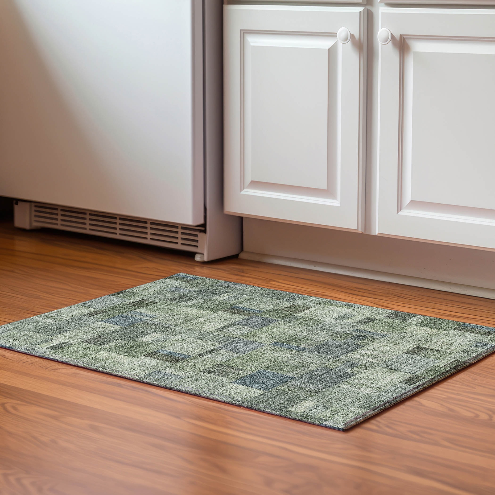 Addison Rugs AMF639GE20X30 Mayfield AMF639GE 2 x 3 (ft) Loomed Polyester Green Rectangular Indoor Geometric Machine washable Area rug