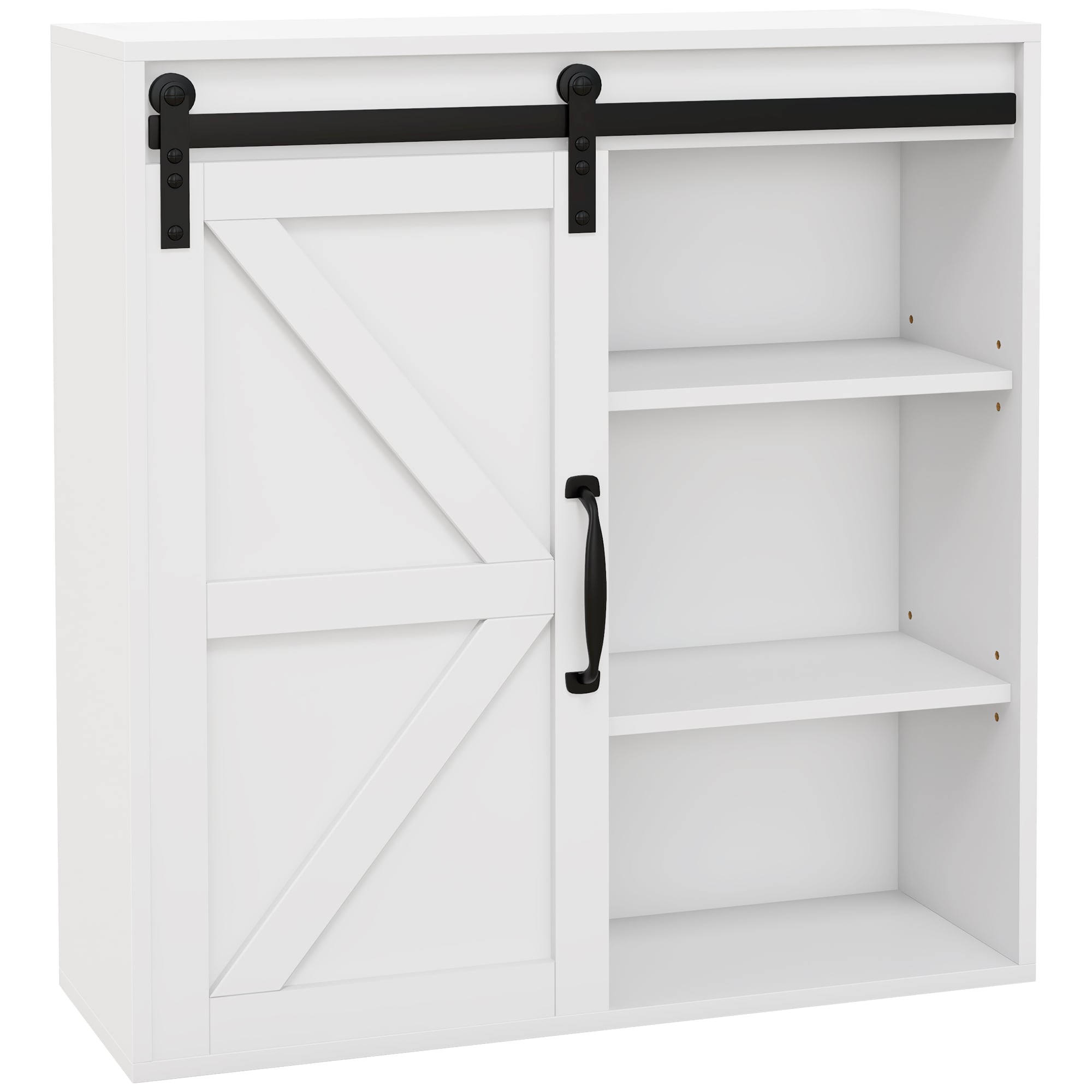 BEARSOLIM 23-in x 24.5-in Medicine Cabinet Sliding Door and Adjustable Shelf Bathroom Wall Cabinet