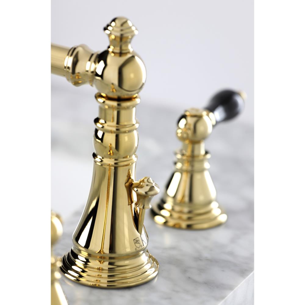 Kingston Brass Duchess Polished Brass Widespread 2 Handle Bathroom Sink Faucet With Drain In The 6276