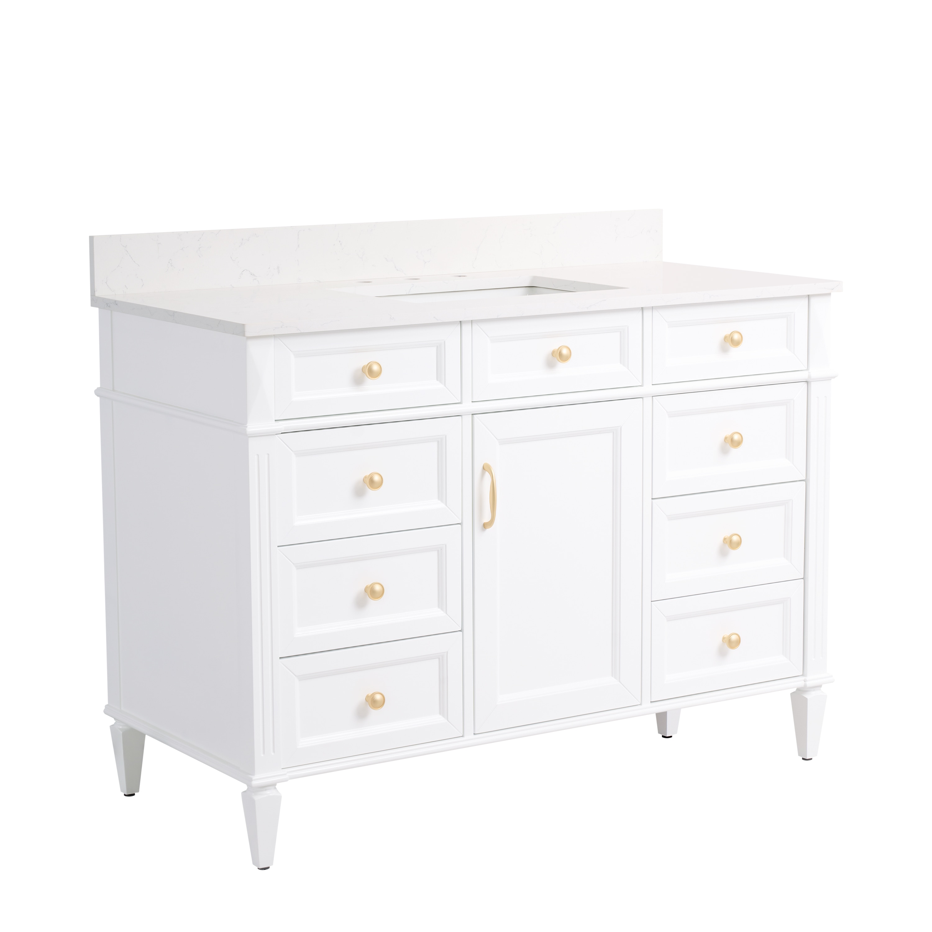 WELLFOR ELISA48QZ-WT Bath-Vanity-Combo - View #2