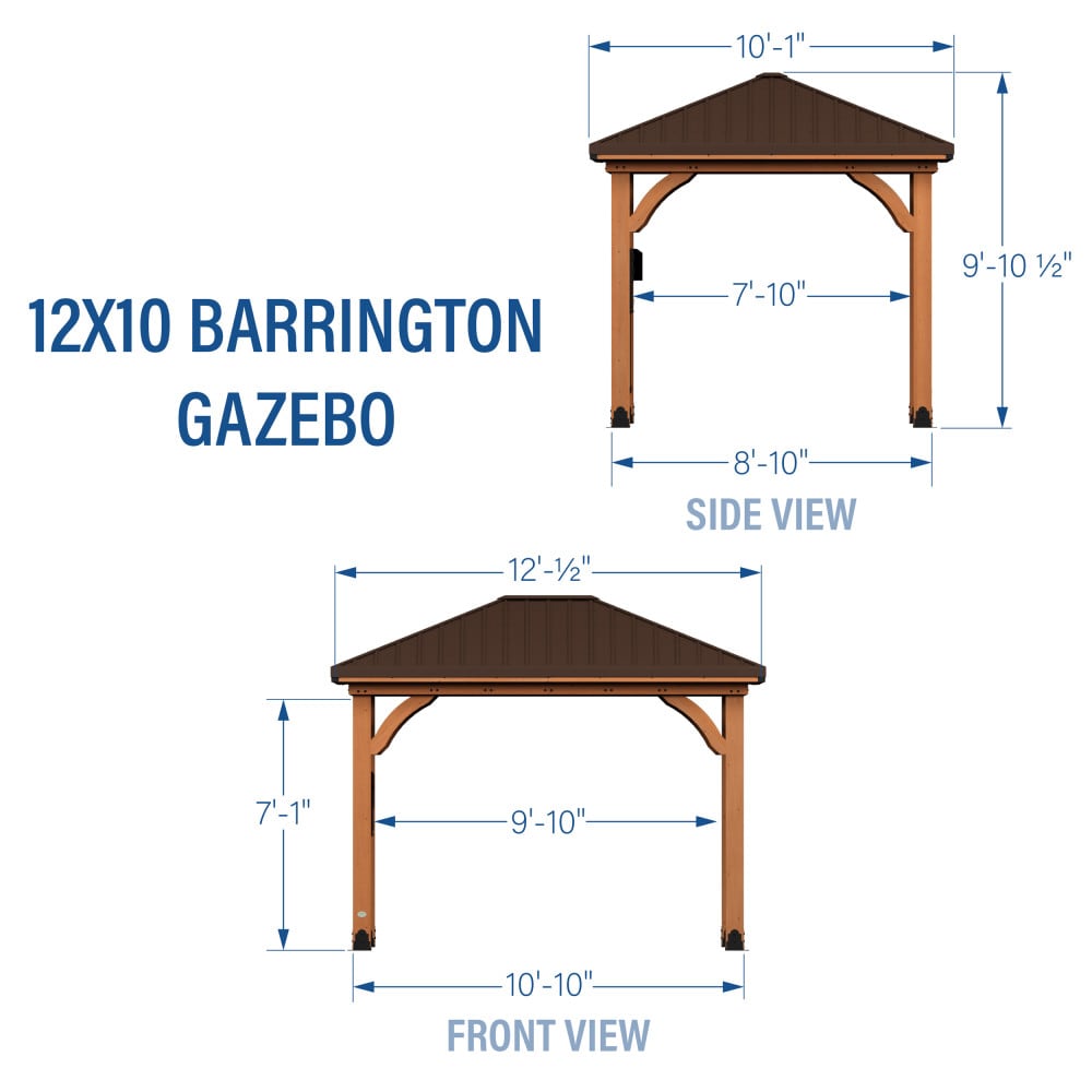 Backyard Discovery 2206076COM Wood-Resin-Gazebos - View #3