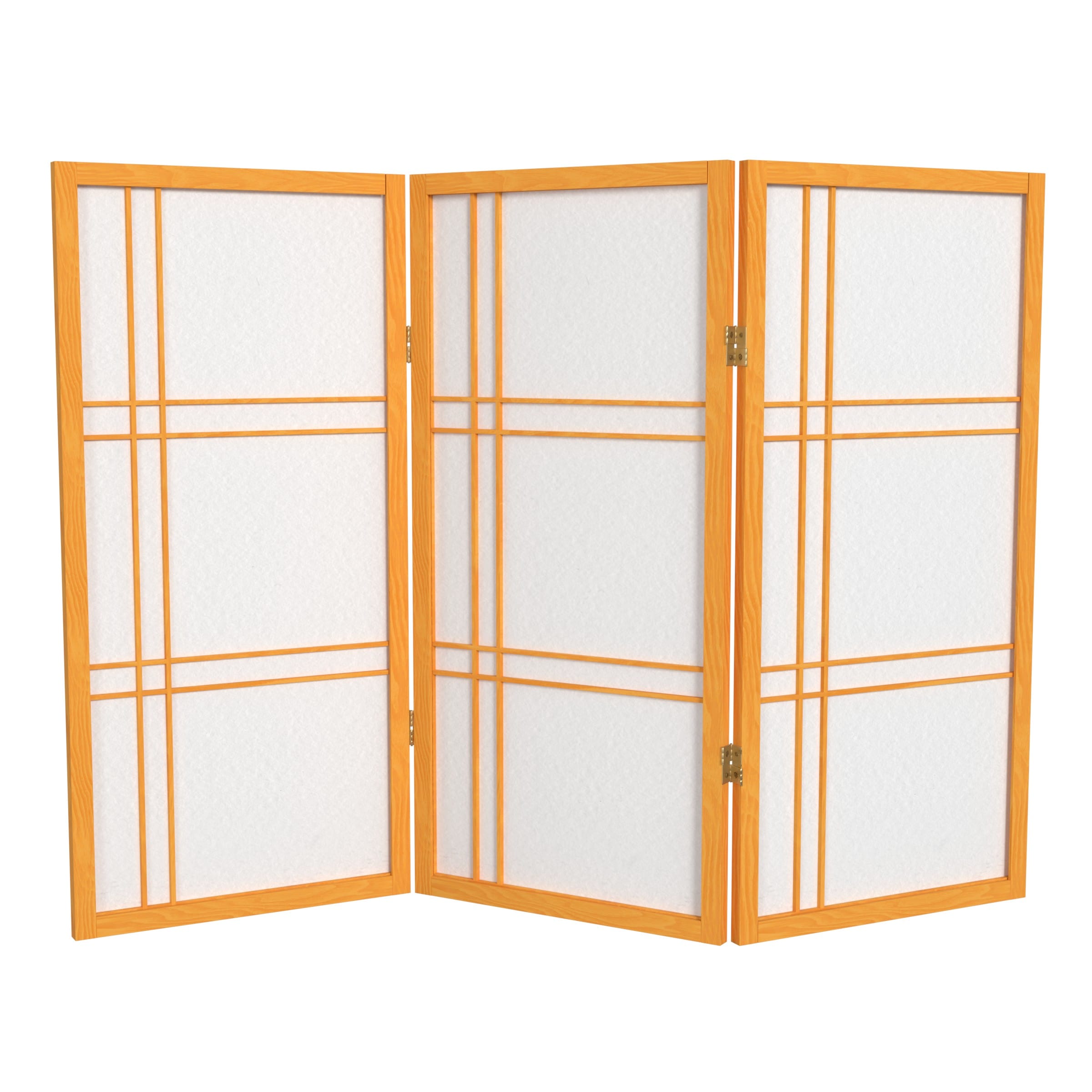 Red Lantern DC36-HON-3P 3 -Panel Honey Paper Folding Shoji Style Room Divider