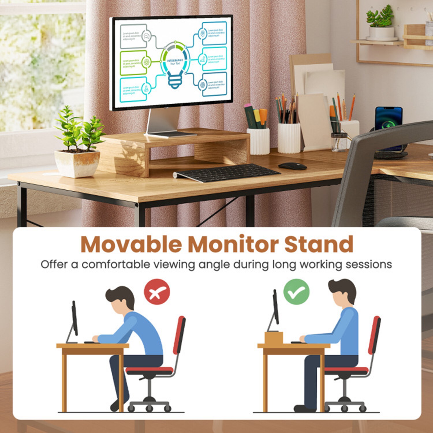 Mondawe MO-HW65973WT-L desks - View #7