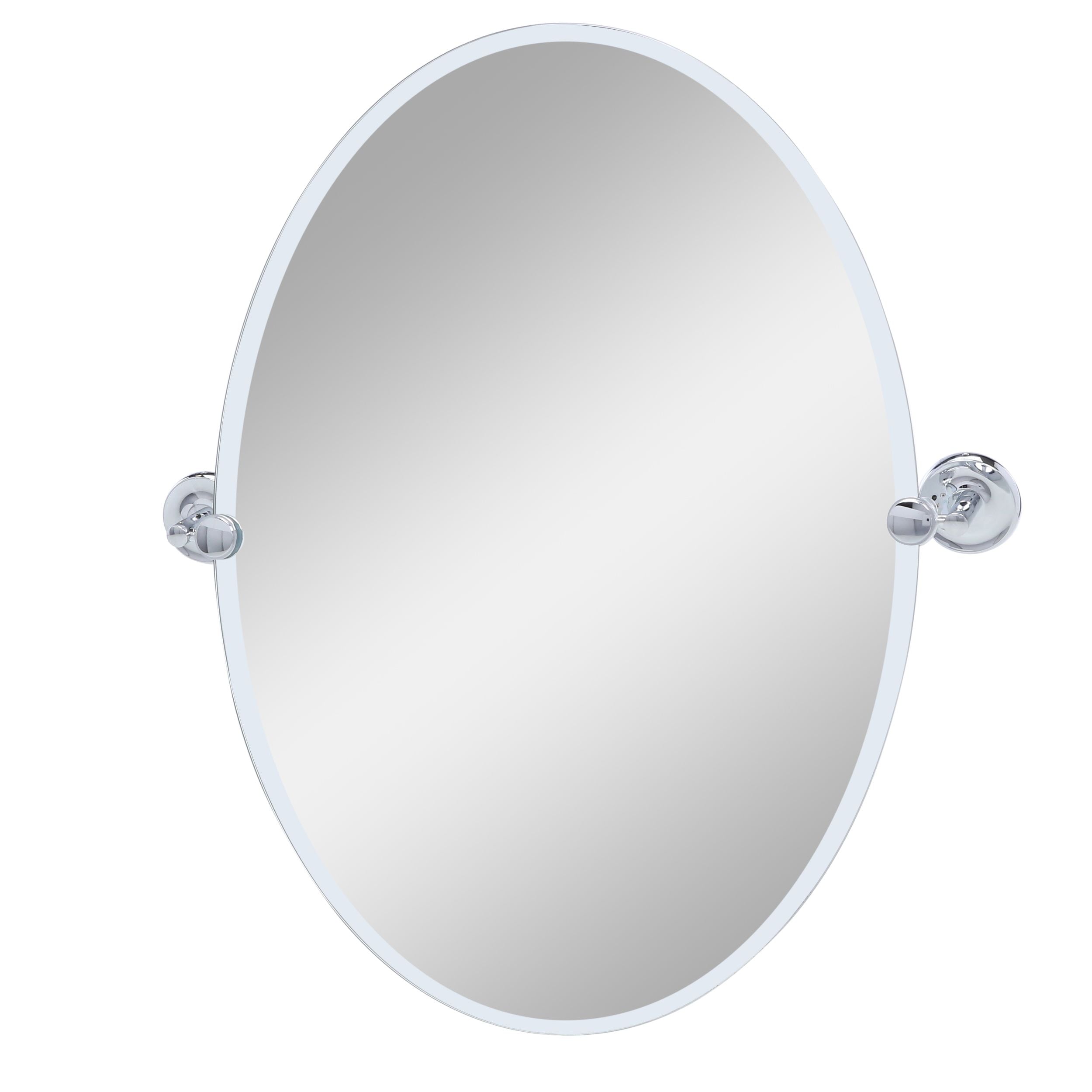 Gatco 1801 Flush Mount Frameless Oval Mirror, 32-inch - 2