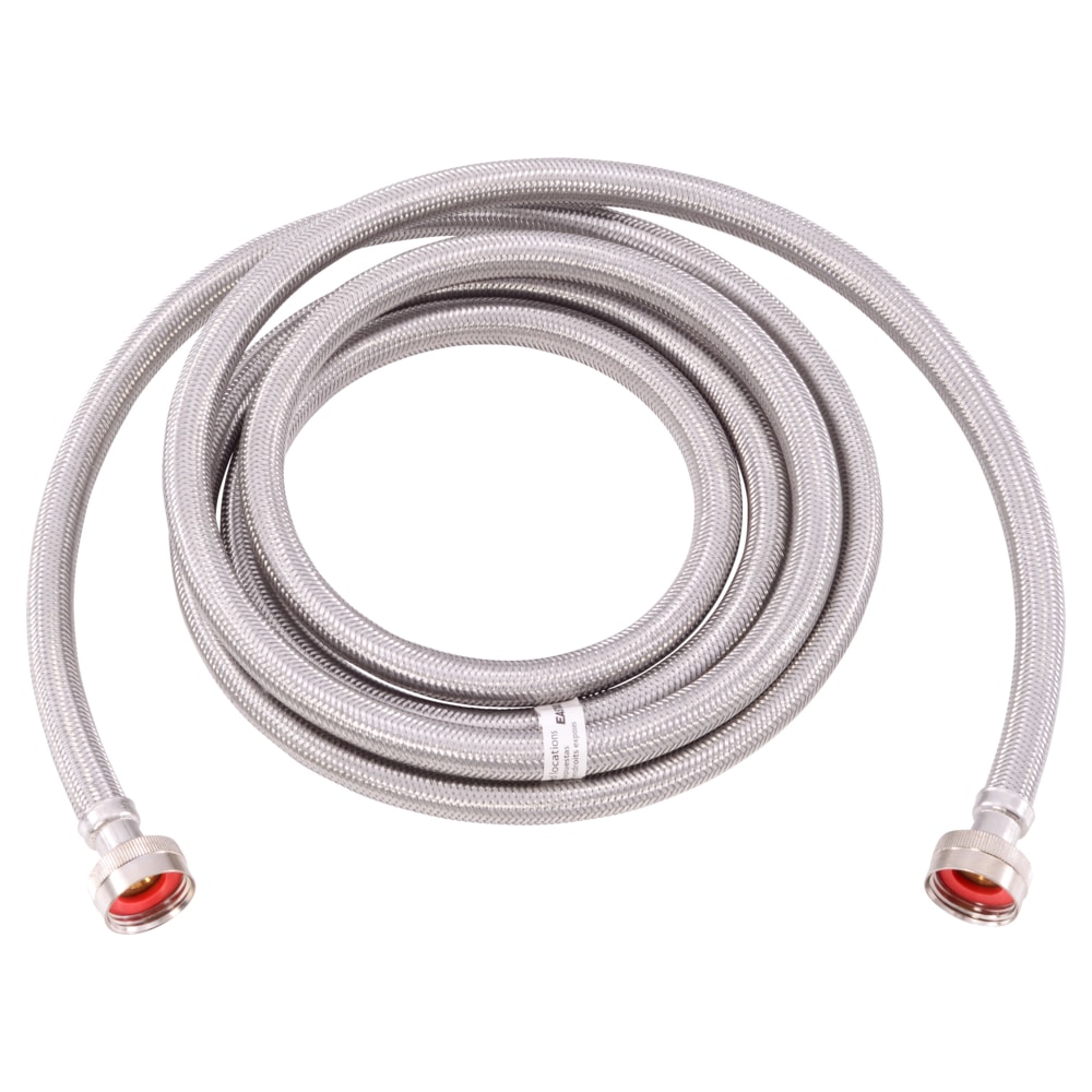 EASTMAN 10-ft 3/4-in Fht Inlet x 3/4-in Fht Outlet Braided Stainless Steel  Washing Machine Connector in the Appliance Supply Lines & Drain Hoses  department at