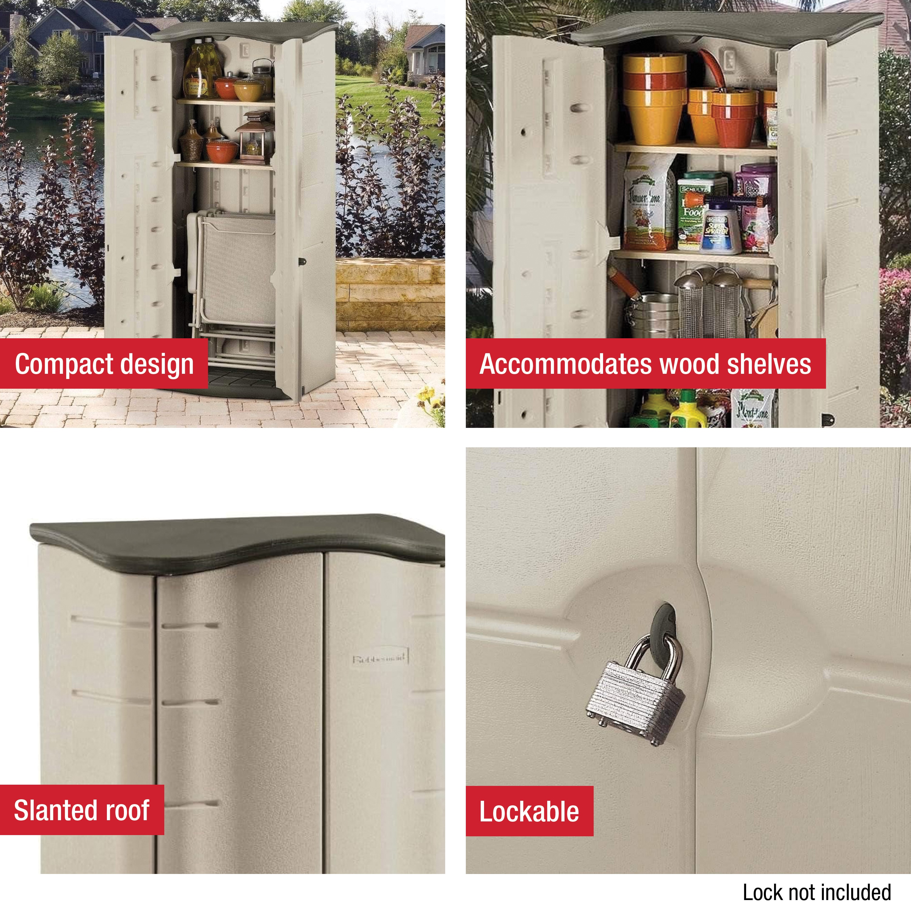 Rubbermaid FG374901OLVSS Vinyl-Resin-Storage-Buildings - View #4