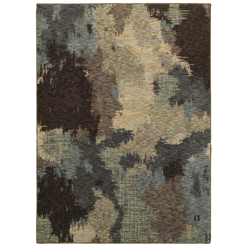 Archer Lane 801EVL1B7L Berkshire 8 x 11 (ft) Polypropylene Blue Rectangular Indoor Abstract Bohemian/Eclectic Area rug